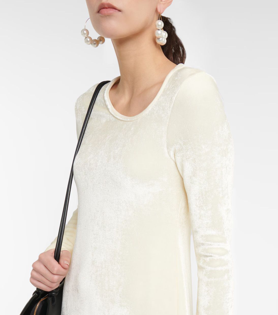 Jil Sander o1y0925 Midi Dress in Ivory Size M / US 6-8 / IT 42-44 - 3 Thumbnail
