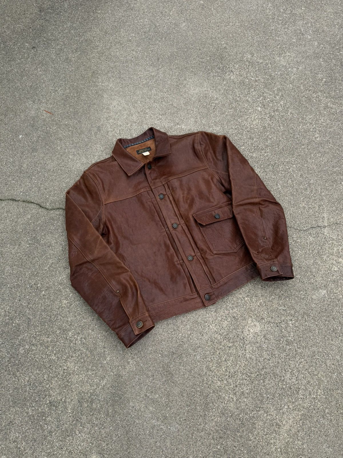 RRL Ralph Lauren Double RL Limited Edition Type 1 Buffalo Leather Jacket Size US M / EU 48-50 / 2 - 2 Thumbnail