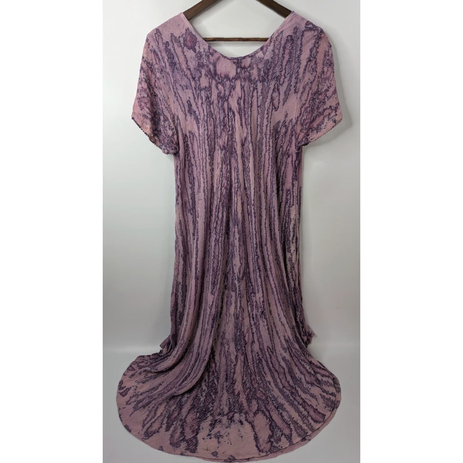 Vintage Sakkas Purple Caftan Dress Women One Size Cap Sleeve Lace-Up Long Caftan Dress Boho Fairy Vintage: No Size ONE SIZE - 3 Thumbnail
