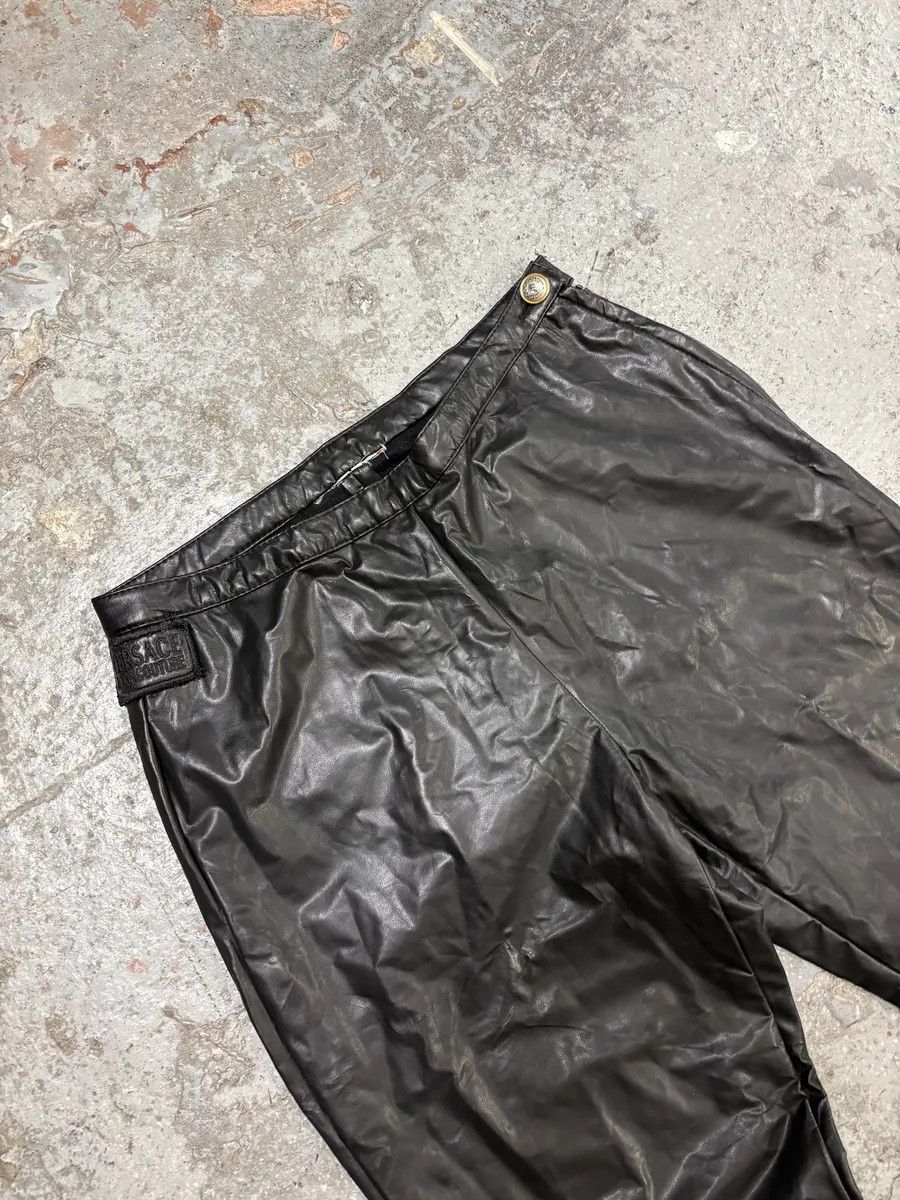 Versace 2000s Versace Black Leather Pony Hair Leg Opening Pants Size 25" / US 0 / IT 36 - 12 Thumbnail