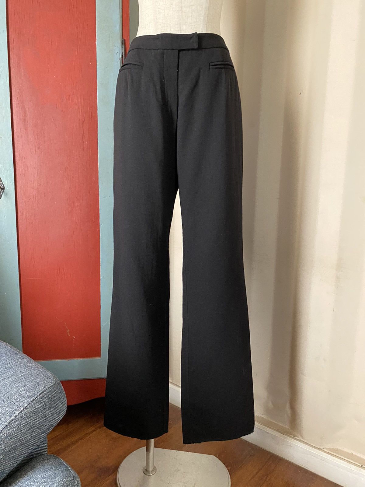 Karl Lagerfeld KARL LAGERFELD Black Wide-Leg Trousers Size 28" / US 6 / IT 42 - 16 Thumbnail