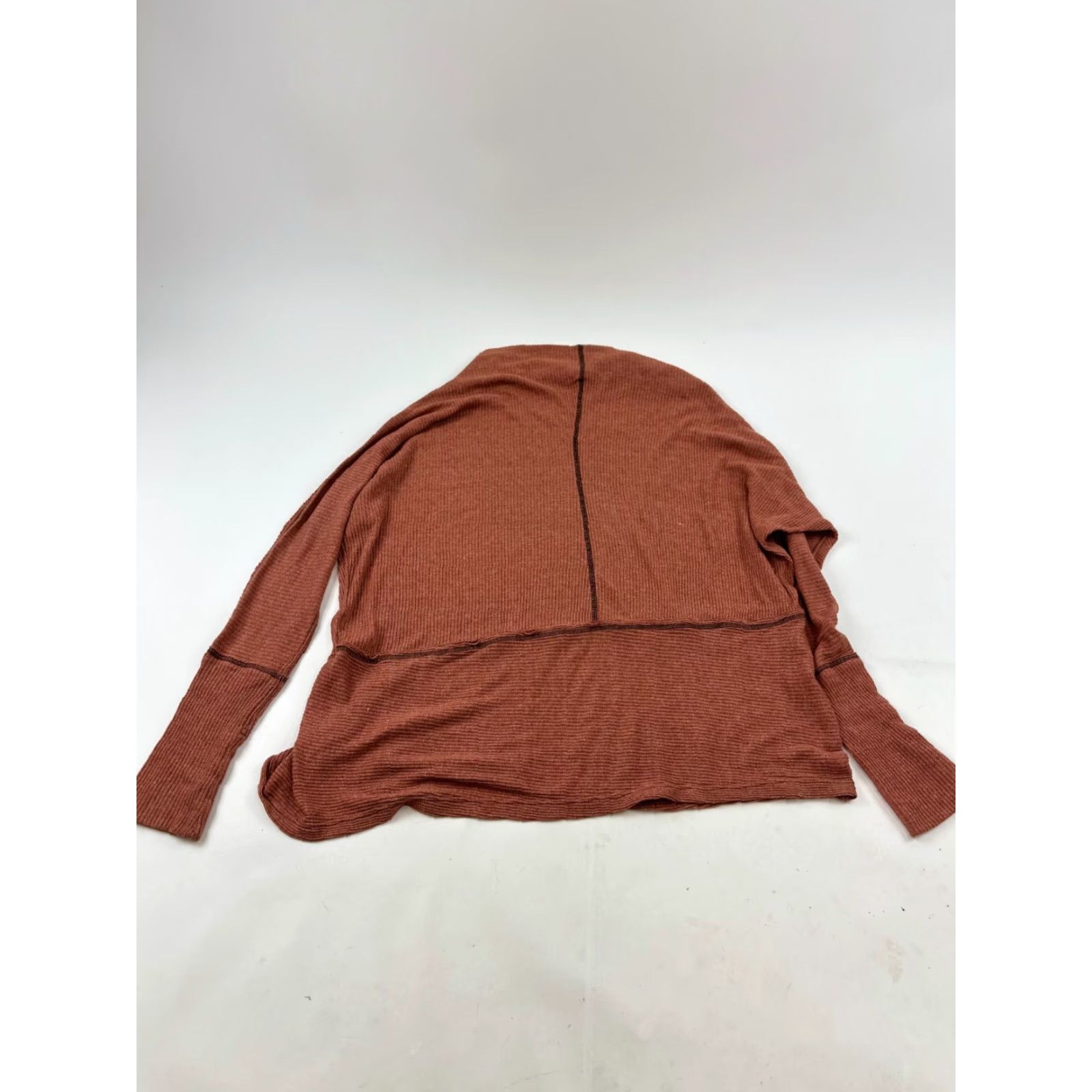 Free People Free People Shirt Womens Large Brown Ribbed Long Sleeve Londontown We The Free Size L / US 10 / IT 46 - 2 Thumbnail