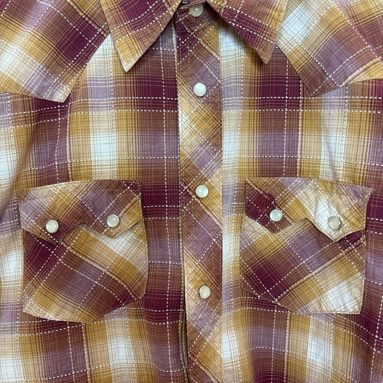 Vintage Vintage Wrangler Pearl Snap Button Up Flannel Size US S / EU 44-46 / 1 - 3 Thumbnail