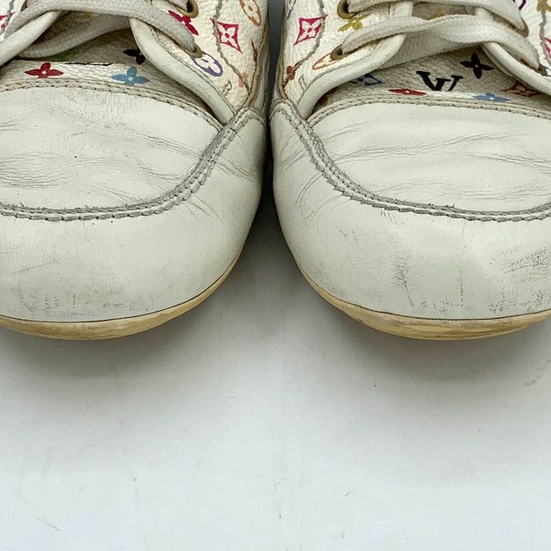 Louis Vuitton Louis Vuitton White logo print lace up casual sports shoes Size US 5.5 / EU 38 - 9 Thumbnail