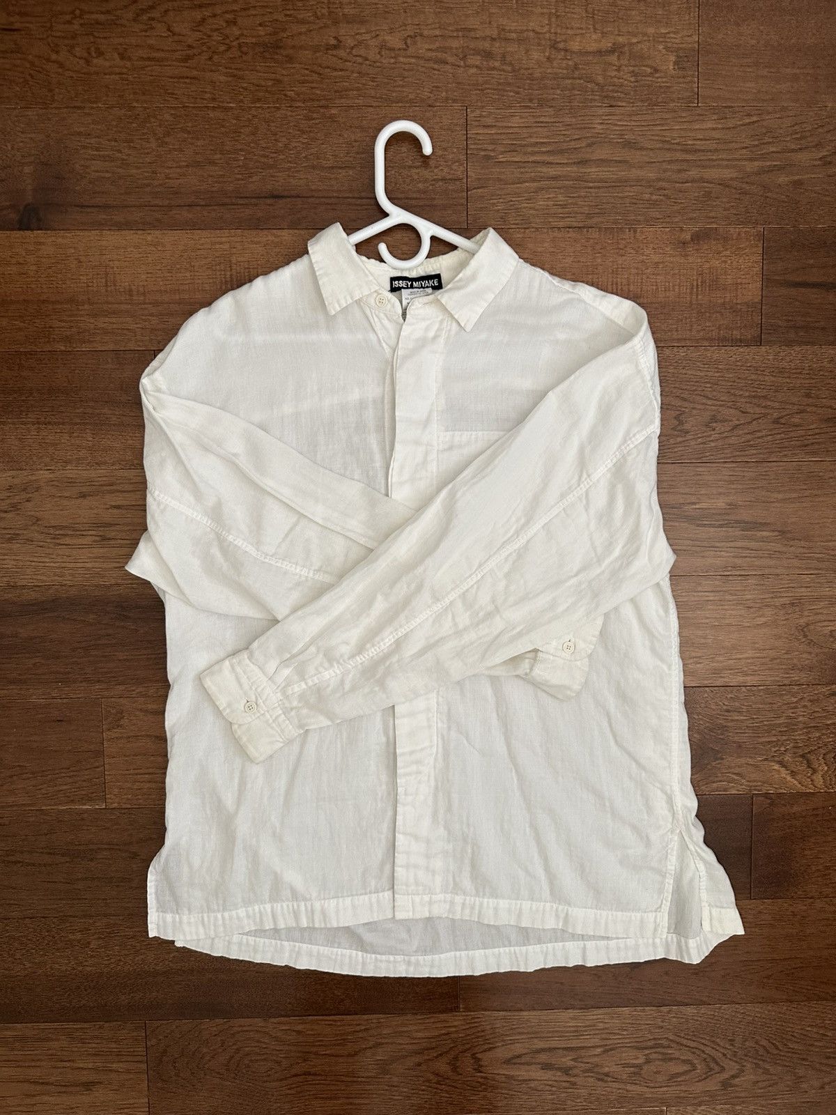 Issey Miyake Issey Miyake - 1994 Dress Shirt Size US M / EU 48-50 / 2 - 2 Thumbnail