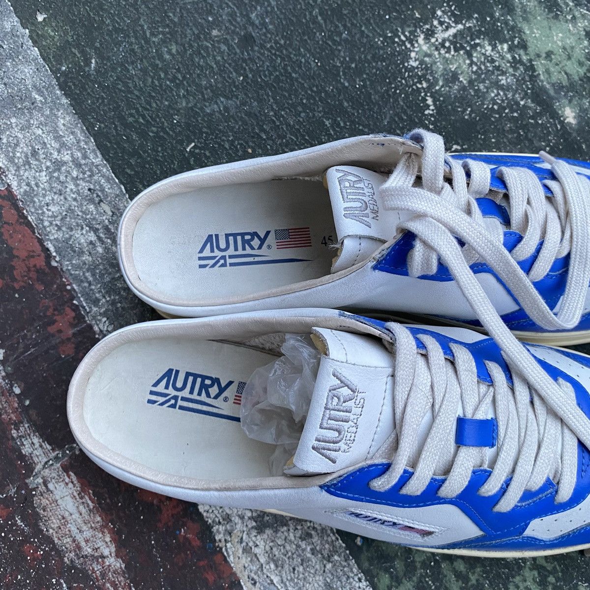 AUTRY AUTRY medalist mule low leather blue white Size US 11 / EU 44 - 5 Thumbnail