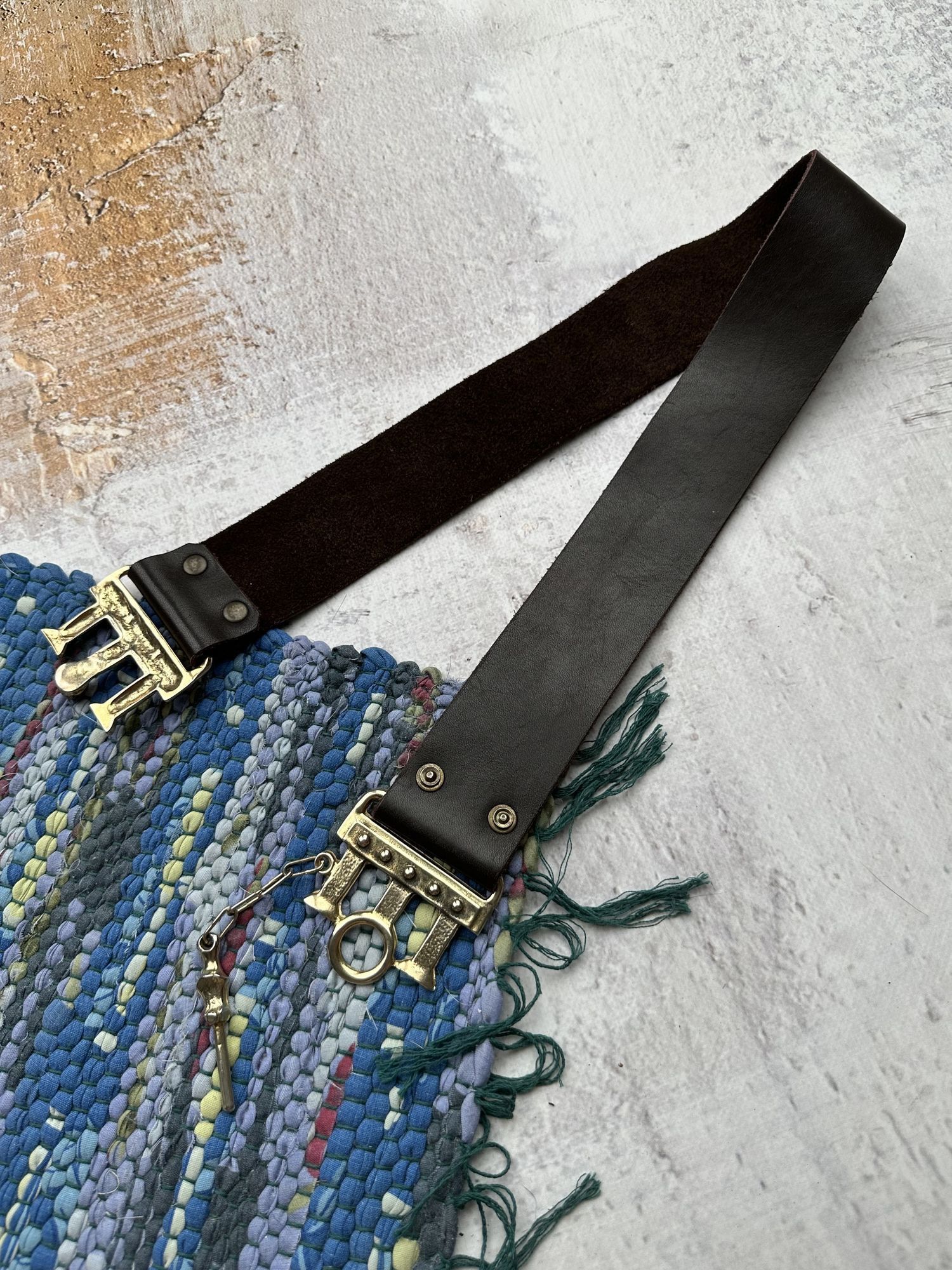 Japanese Brand Vintage Leather Belt A481(02) Size ONE SIZE - 2 Thumbnail