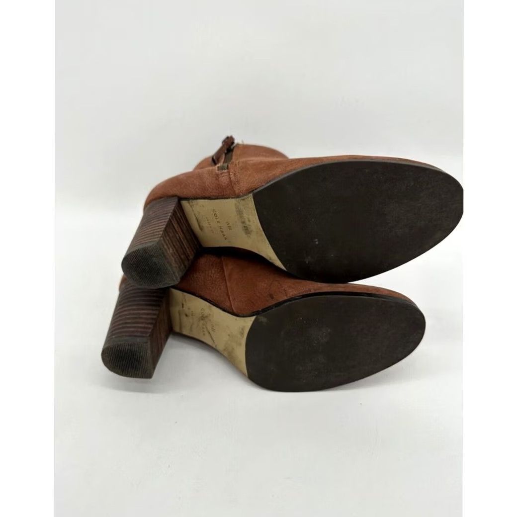 Cole Haan Cole Haan Davenport Boots Womens 6B Brown Leather Ankle Side Zip Heeled Ladies Shoes Boots Women Brown Leather Ankle Heel Boots 6B Size US 6 / IT 36 - 6 Thumbnail