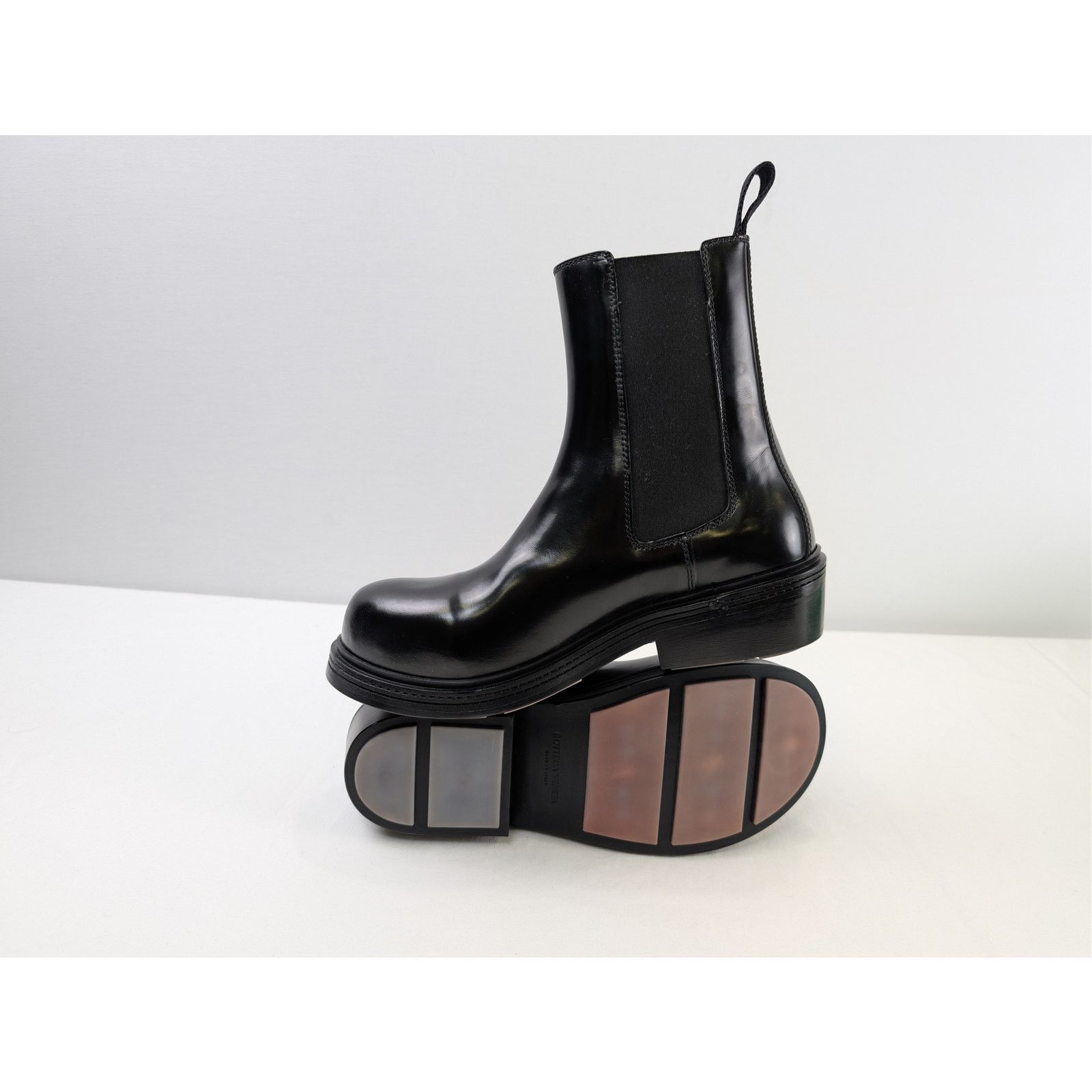 Bottega Veneta o1rshd1 Q:2 / Brushed Vinyl Fireman Ankle Boots in Black Size US 10 / EU 43 - 10 Thumbnail