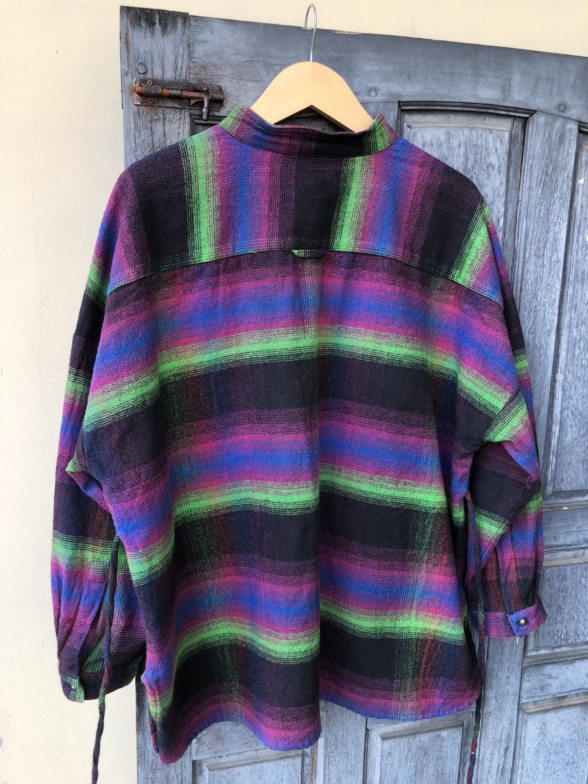 Japanese Brand Kastane Trippy Psychedelic Loose Oversize Flannel Size US XXL / EU 58 / 5 - 11 Thumbnail