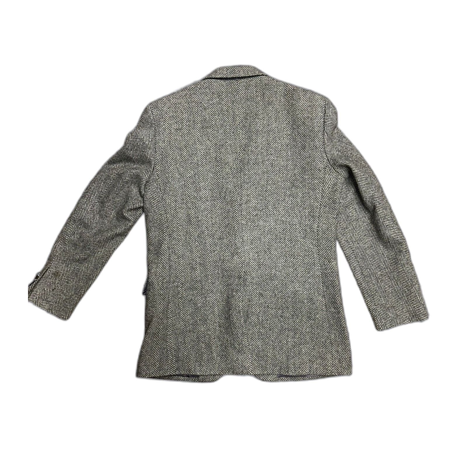 Jordache Jordache Tweed Wool Herring Bone Blazer Sport Coat Mens 40R Size 34S - 6 Thumbnail
