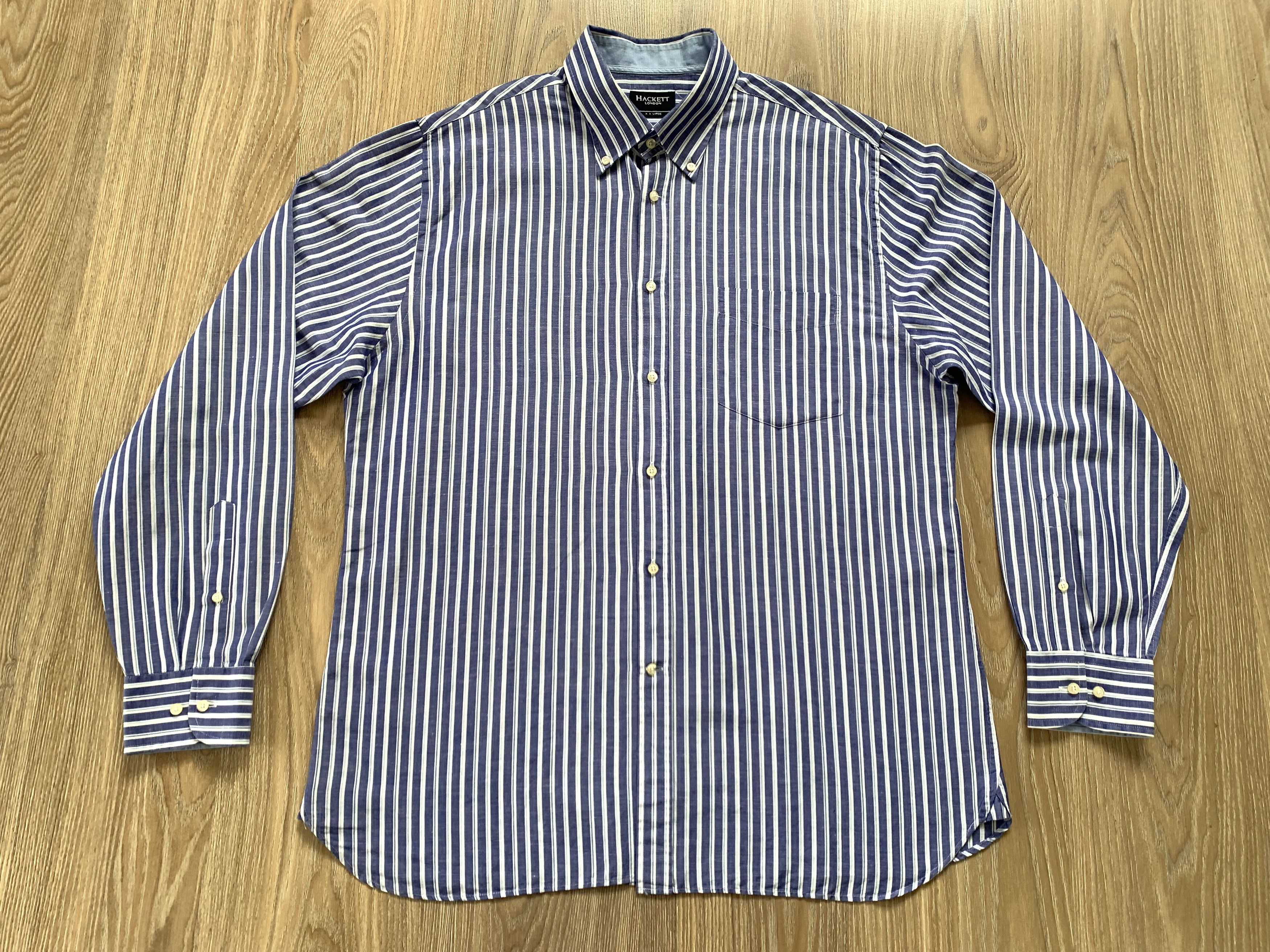 Hackett Hackett London Classic Stripe Long Sleeve Shirt Size US XXL / EU 58 / 5 - 2 Thumbnail