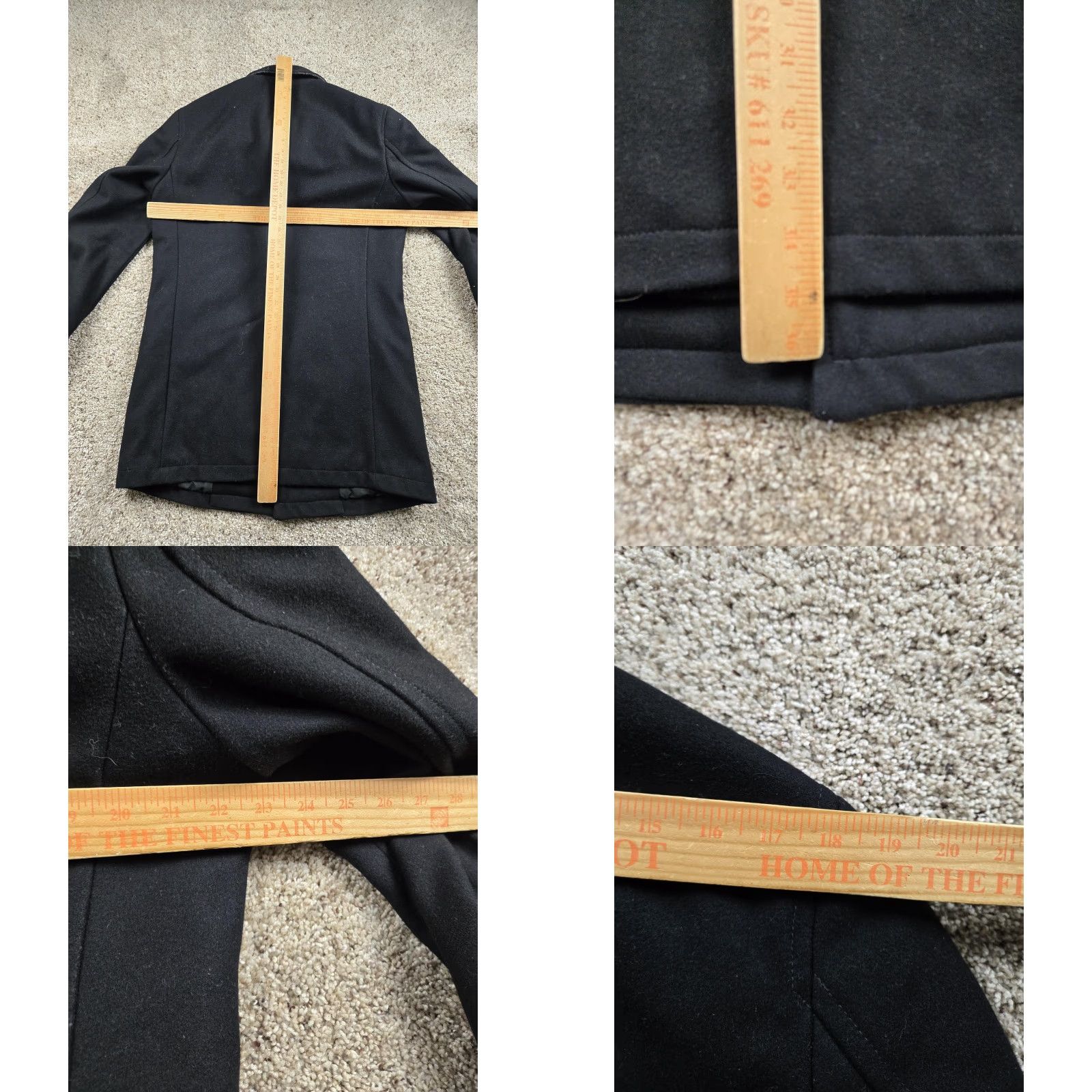 Banana Republic Banana Republic Overcoat Mens Medium Black Wool Blend Lined Car Coat Size US M / EU 48-50 / 2 - 9 Thumbnail