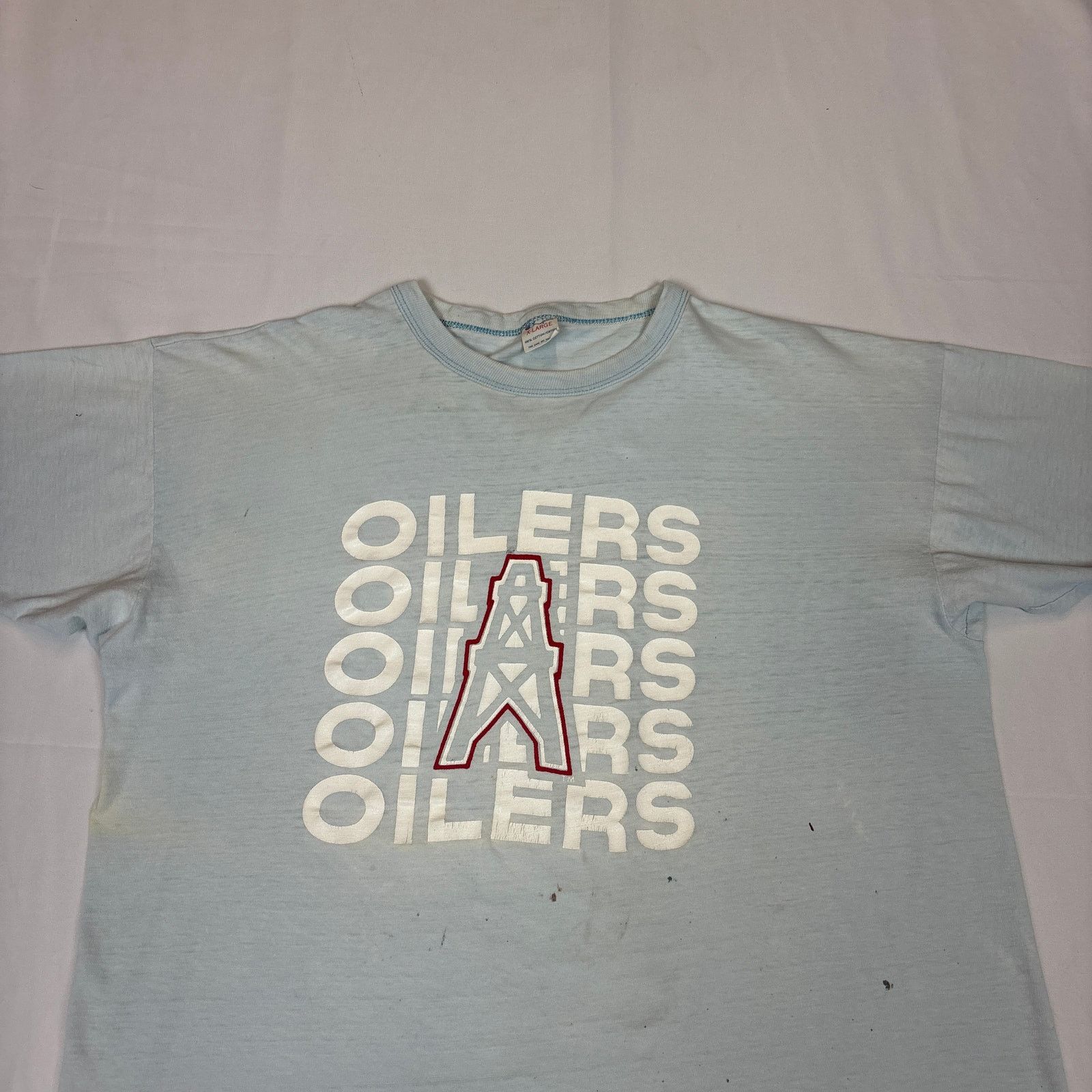 Champion Vintage 70s 80s Champion Houston Oilers Shirt XL Size US XL / EU 56 / 4 - 2 Thumbnail