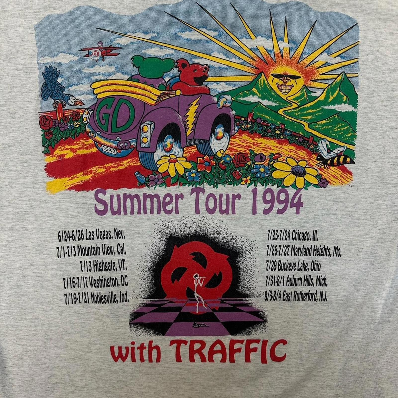 Grateful Dead Vintage 1994 Grateful Dead Tour Tee ‘with traffic’ Size US XL / EU 56 / 4 - 3 Thumbnail