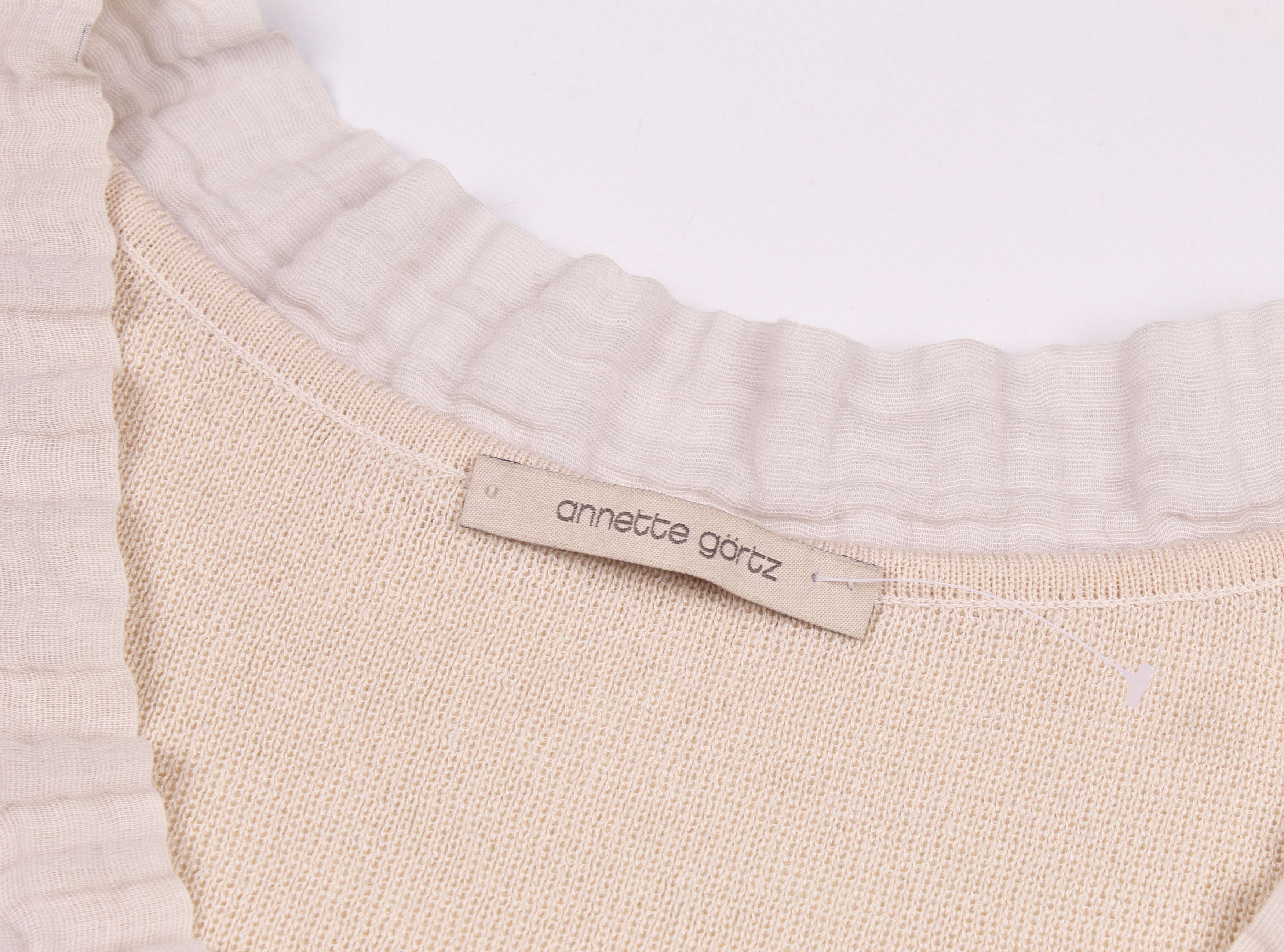 Annette Gortz Annette Gortz Cream Knit Long Sleeve Jumper Size L / US 10 / IT 46 - 6 Thumbnail