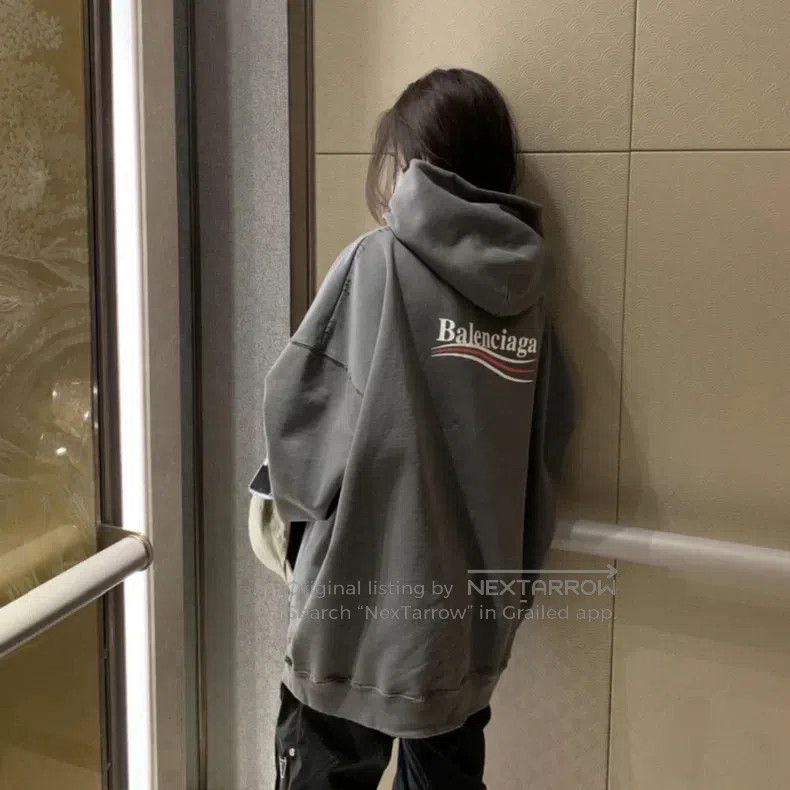 Balenciaga Balenciaga Grey Coke Hoodie Sweatshirt Size US XS / EU 42 / 0 - 9 Thumbnail