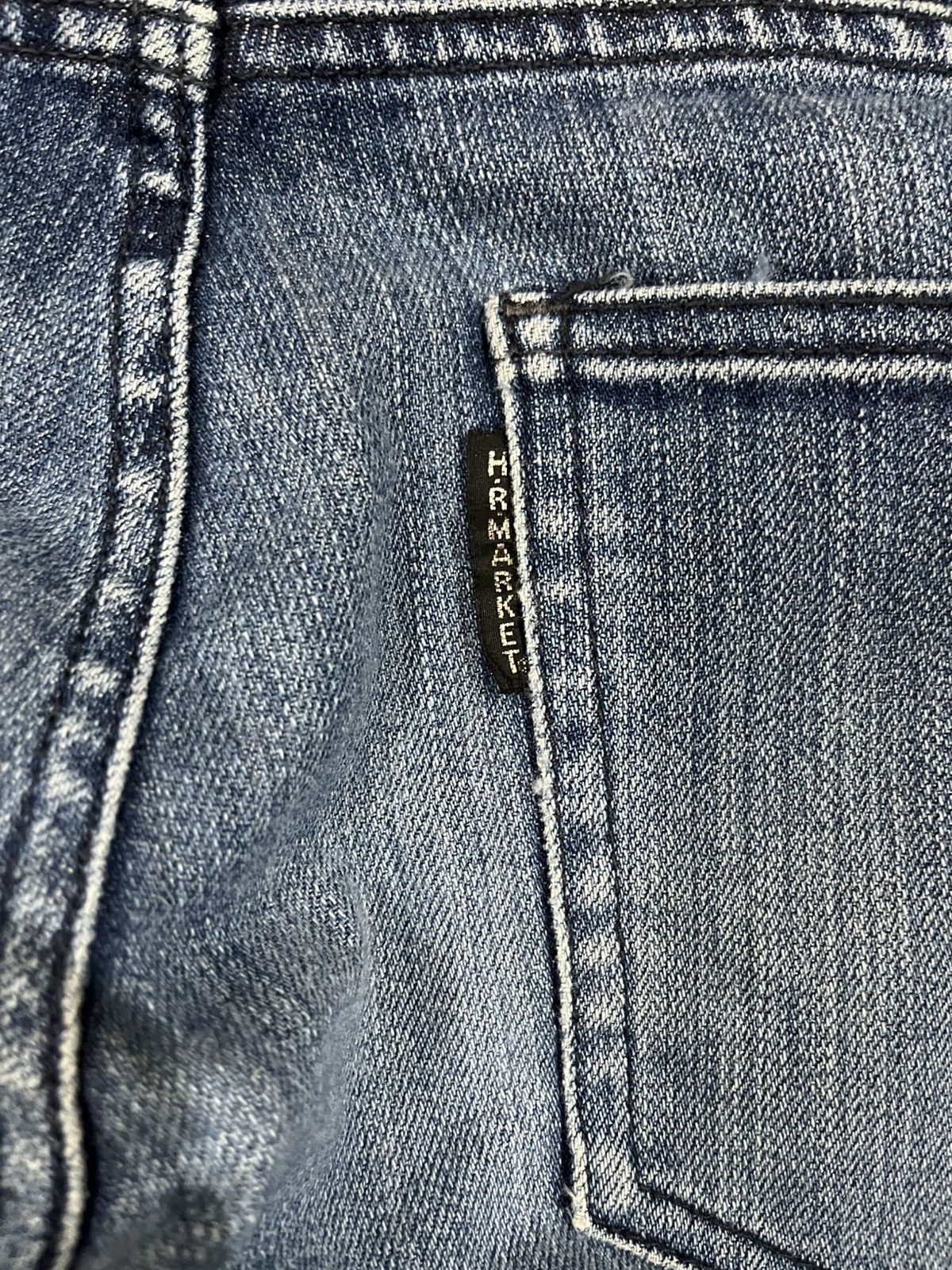 Blue Blue Japan × HOLLYWOOD RANCH MARKET × Japan Blue Vintage Hollywood Ranch Market Slim Fit Distressed Denim Size US 32 / EU 48 - 16 Thumbnail