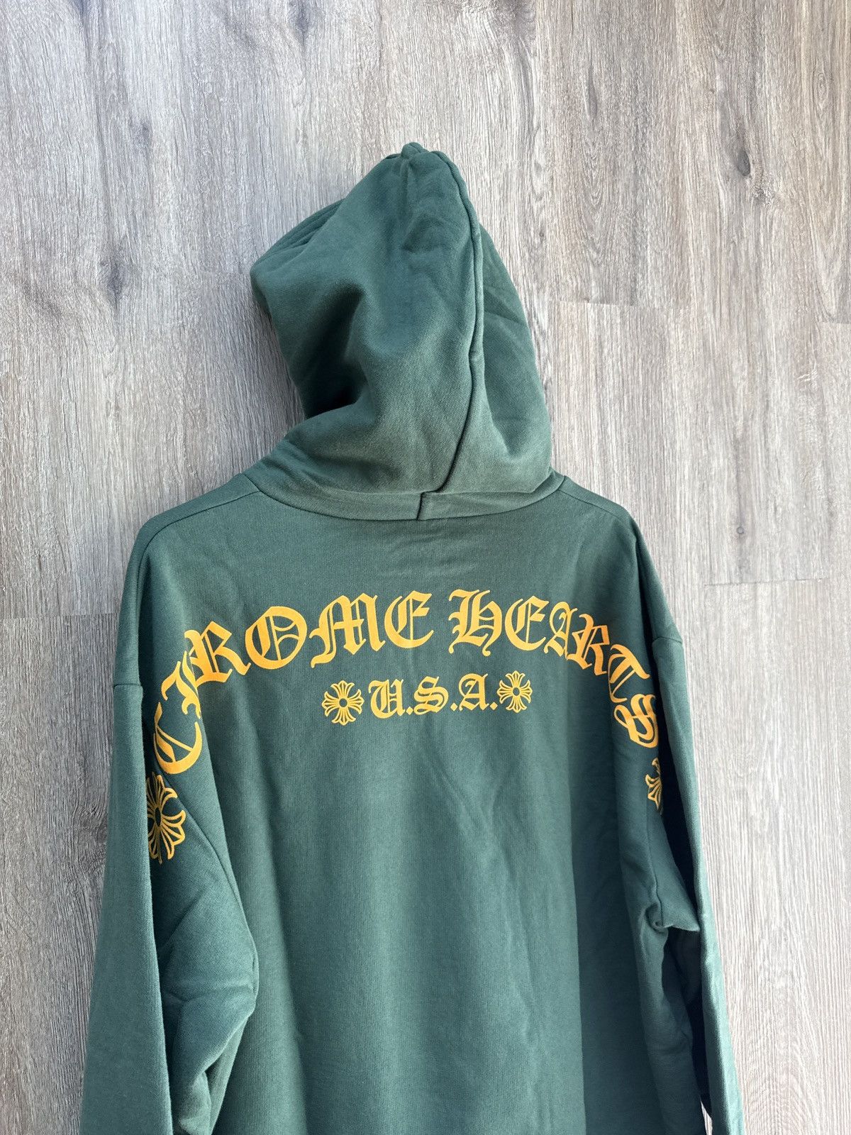 Chrome Hearts Chorome Hearts Green Pull Over Hoodie Size US L / EU 52-54 / 3 - 6 Thumbnail