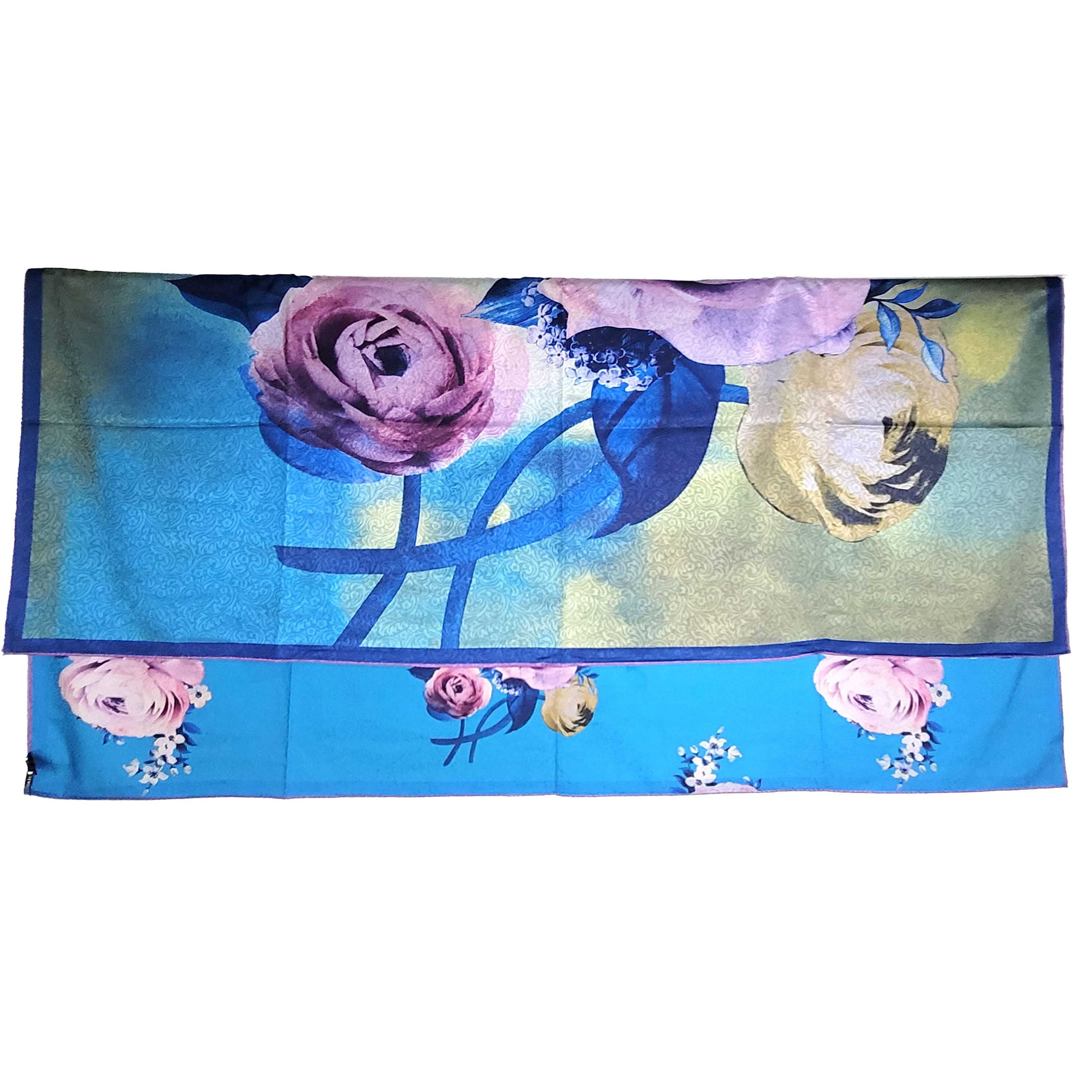 Other NWT Double Sided Silk Scarf 52"x52" Large Square Wrap 3243 Size ONE SIZE - 4 Thumbnail