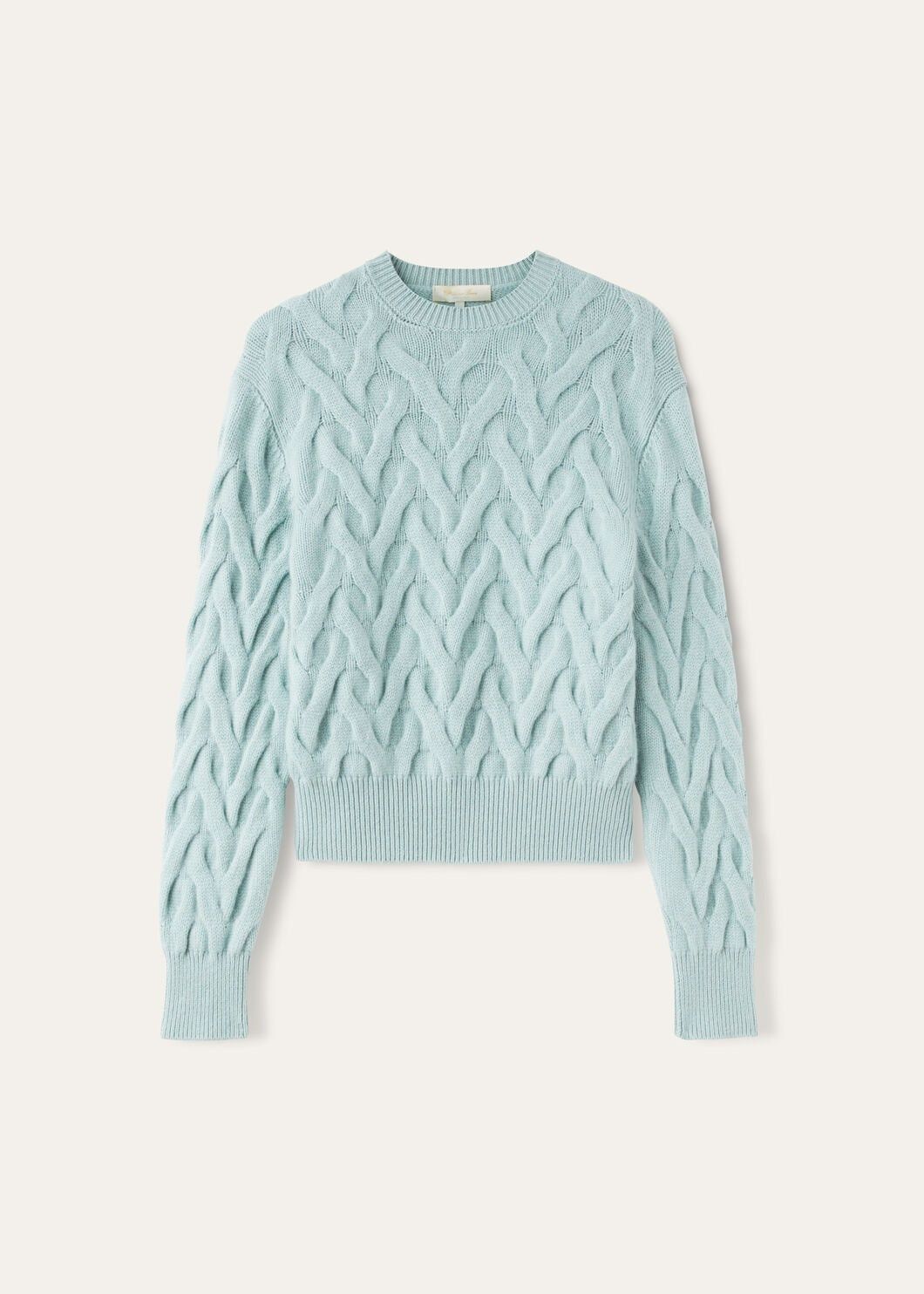 Loro Piana o1w1db10825 FAO6246 Cocooning Crewneck Sweater in Light Blue Size XS / US 0-2 / IT 36-38 - 1 Thumbnail