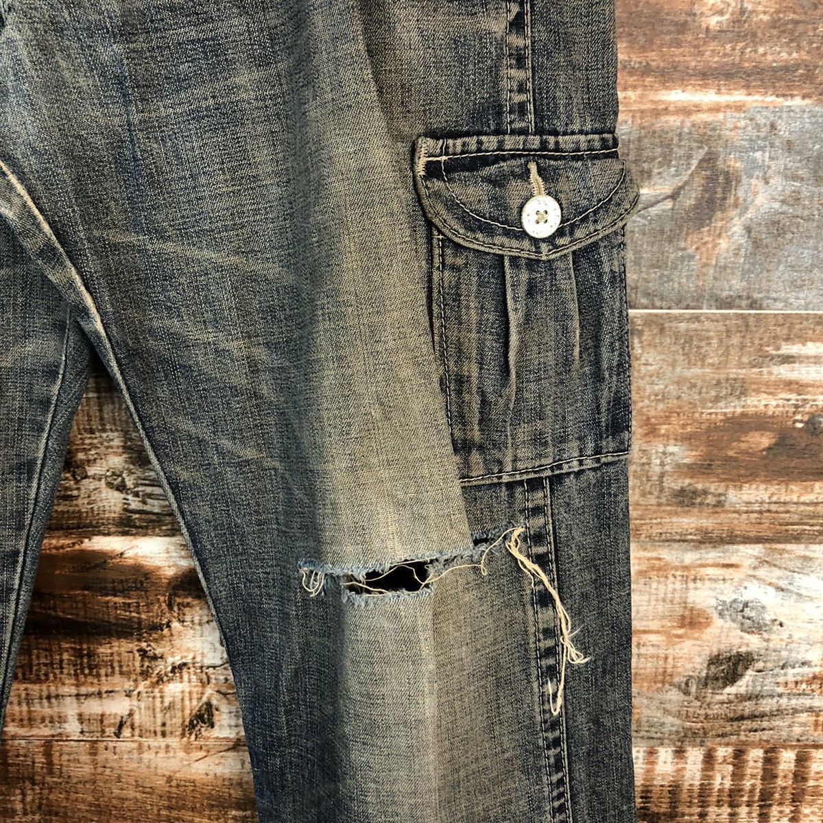 Levi's Levis vintage Black Distressed Denim Pants #A2155 Size US 30 / EU 46 - 9 Thumbnail