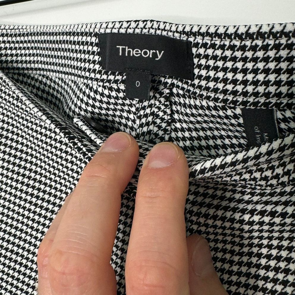 Theory Theory Classic Crop Houndstooth Ankle Skinny Pants Size 25" / US 0 / IT 36 - 6 Thumbnail