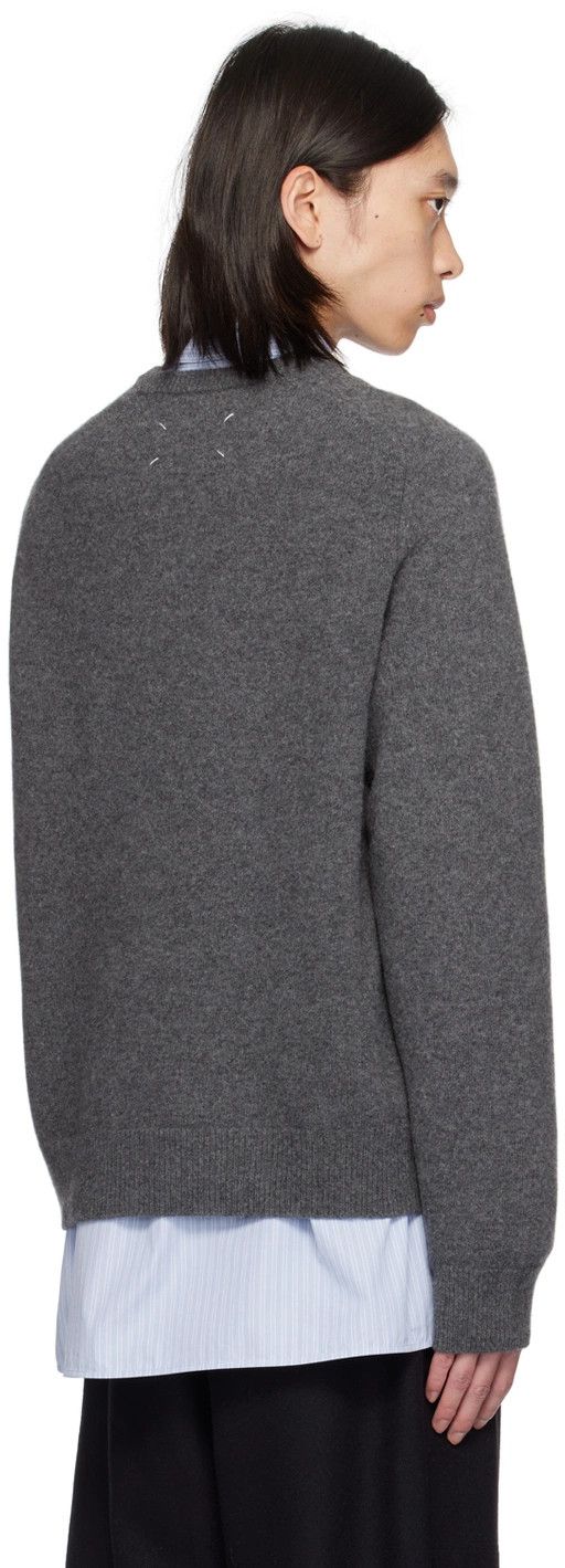 Maison Margiela o1w1db11225 Washed Lambswool Sweater in Grey Size US S / EU 44-46 / 1 - 3 Thumbnail