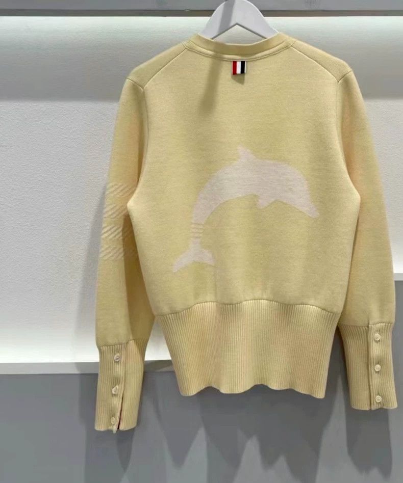 Thom Browne Thom Browne Yellow knit cardigan Size S / US 4 / IT 40 - 5 Thumbnail