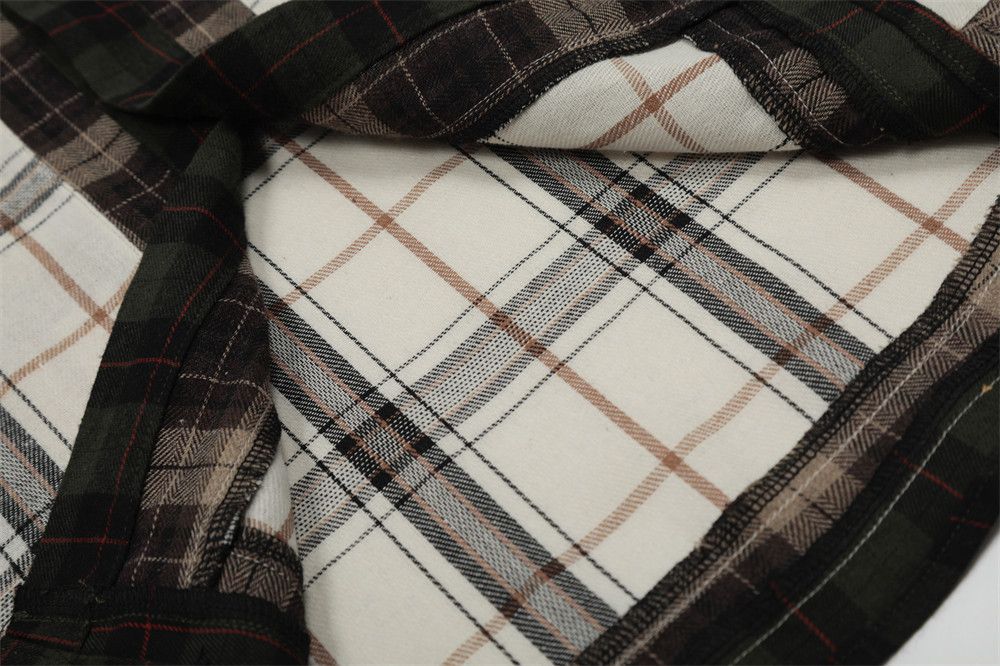 Japanese Brand × Vintage Men's trendy fake two-piece lapel plaid shirt Size US M / EU 48-50 / 2 - 5 Thumbnail