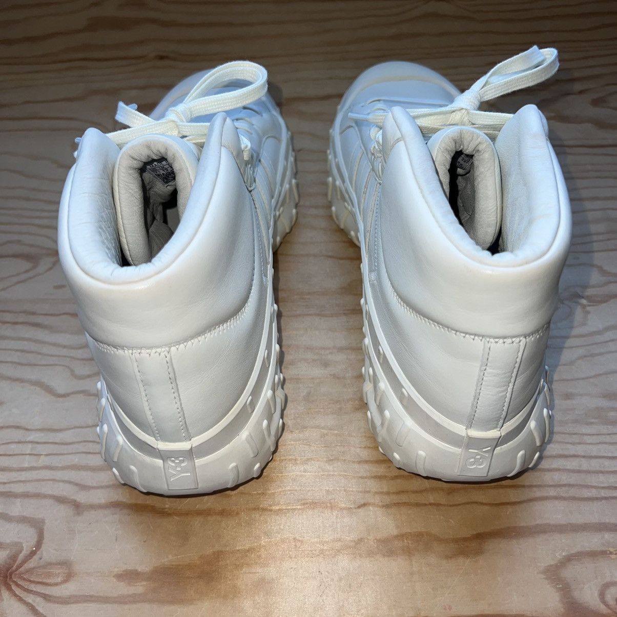 Y-3 ADIDAS Y-3 GR.1P HIGH NON DYED LEATHER DESIGNER SHOES Size US 12.5 / EU 45-46 - 4 Thumbnail