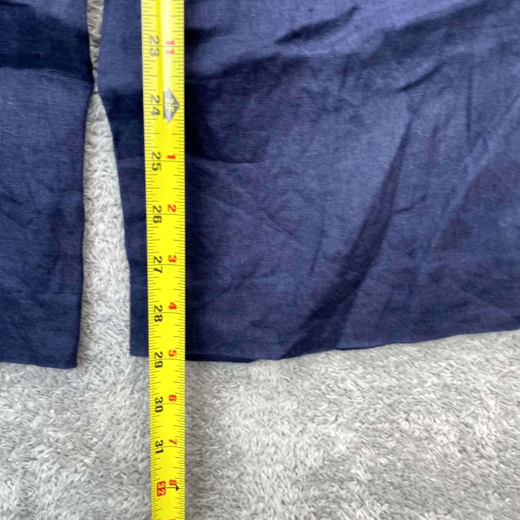 Zara Zara Pants Womens Medium Blue Linen Wide-Leg High Waist Dress Pants Casual Formal Travel Size 30" / US 8 / IT 44 - 6 Thumbnail