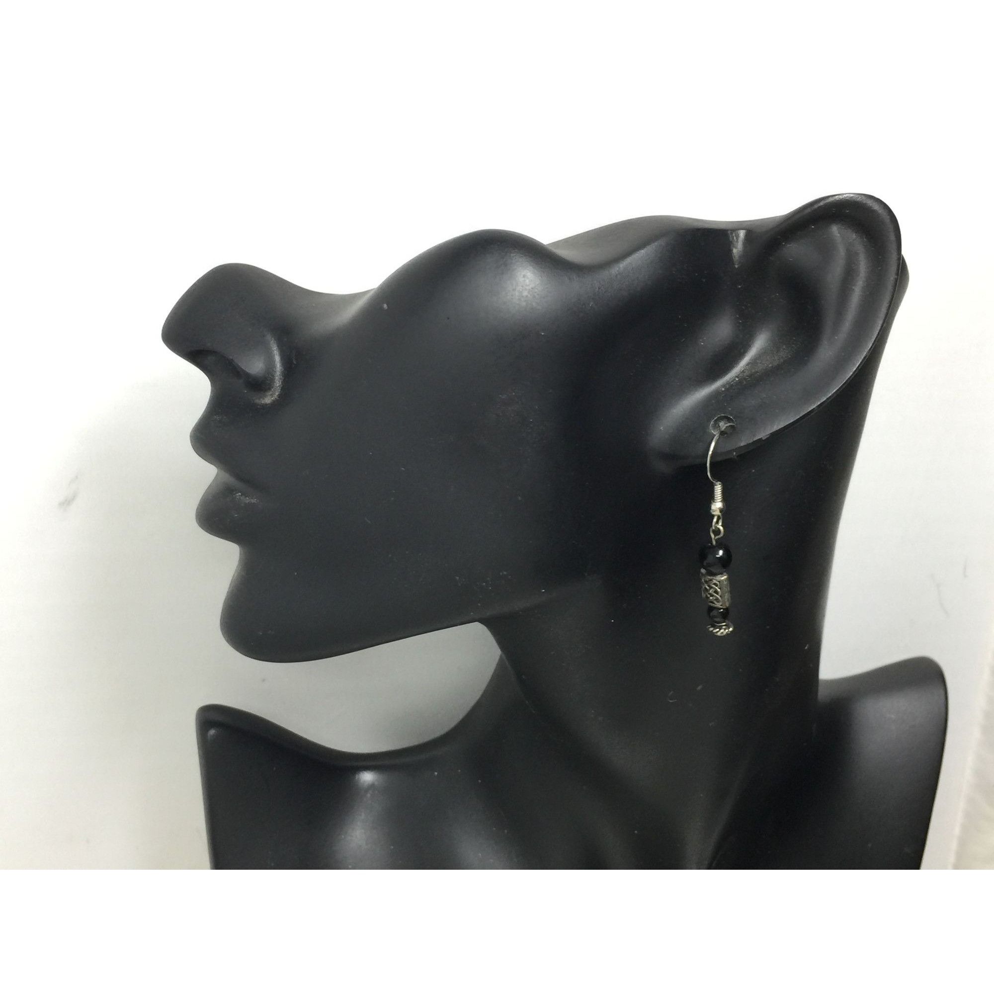 Other Women's Silver and Black Dangle Earrings Size ONE SIZE - 1 Thumbnail