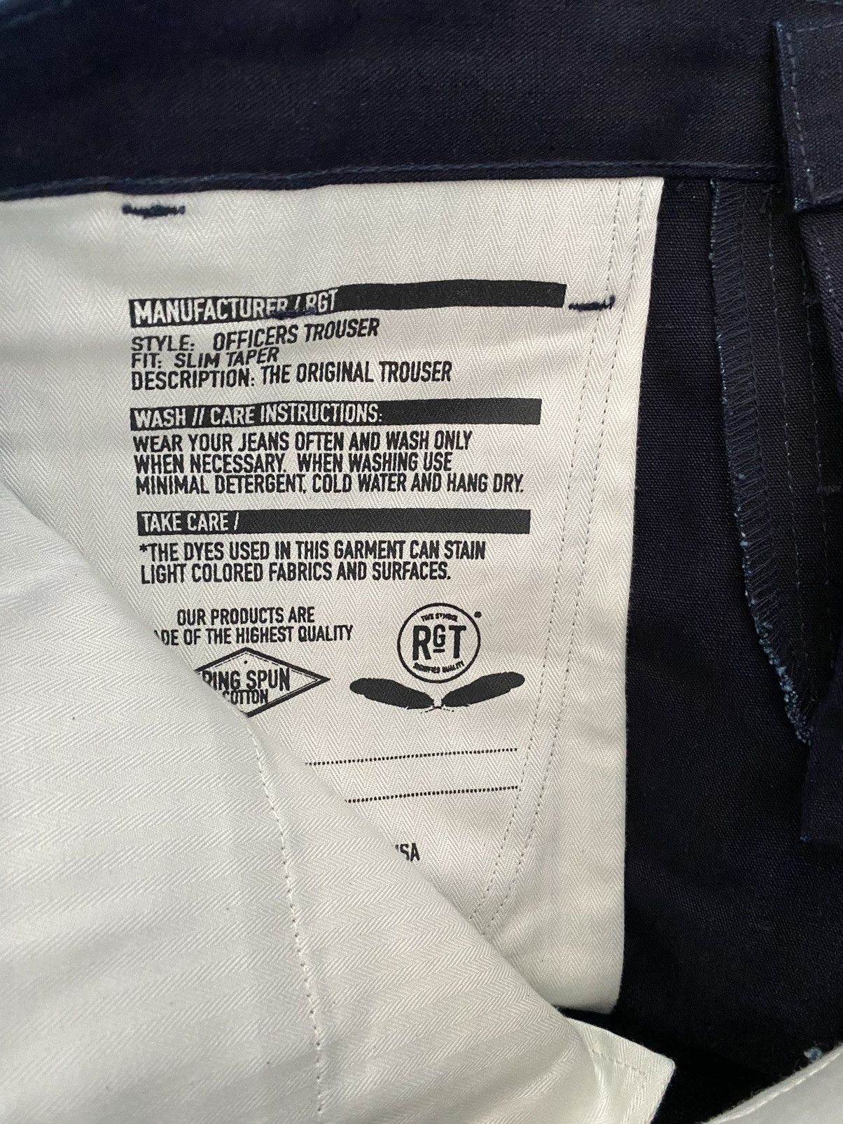 Rogue Territory Rogue Territory Denim Dark Blue Trousers, Size:31 Size US 31 - 6 Thumbnail
