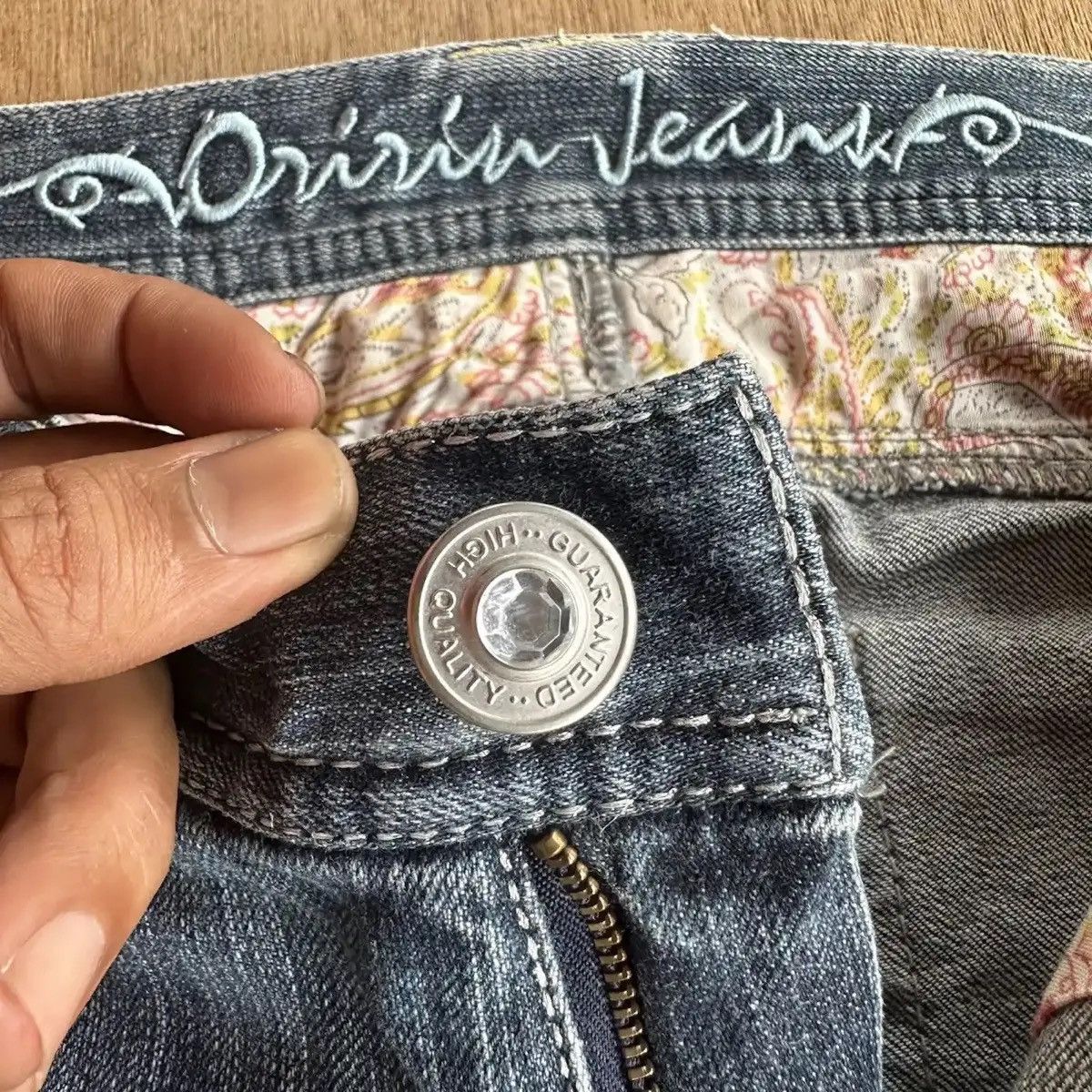 Japanese Brand FLARE/BOOTCUT💥VINTAGE ORIRIN JEANS BIG STITCH DENIM PANTS Size US 31 - 11 Thumbnail