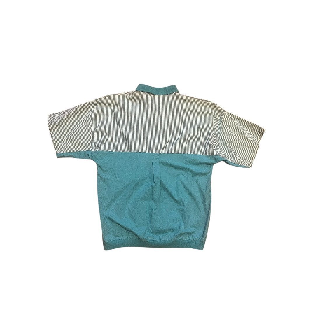 Vintage Vintage Teal White Korean Y2K Striped Men Shirt Sz M Size US M / EU 48-50 / 2 - 5 Thumbnail