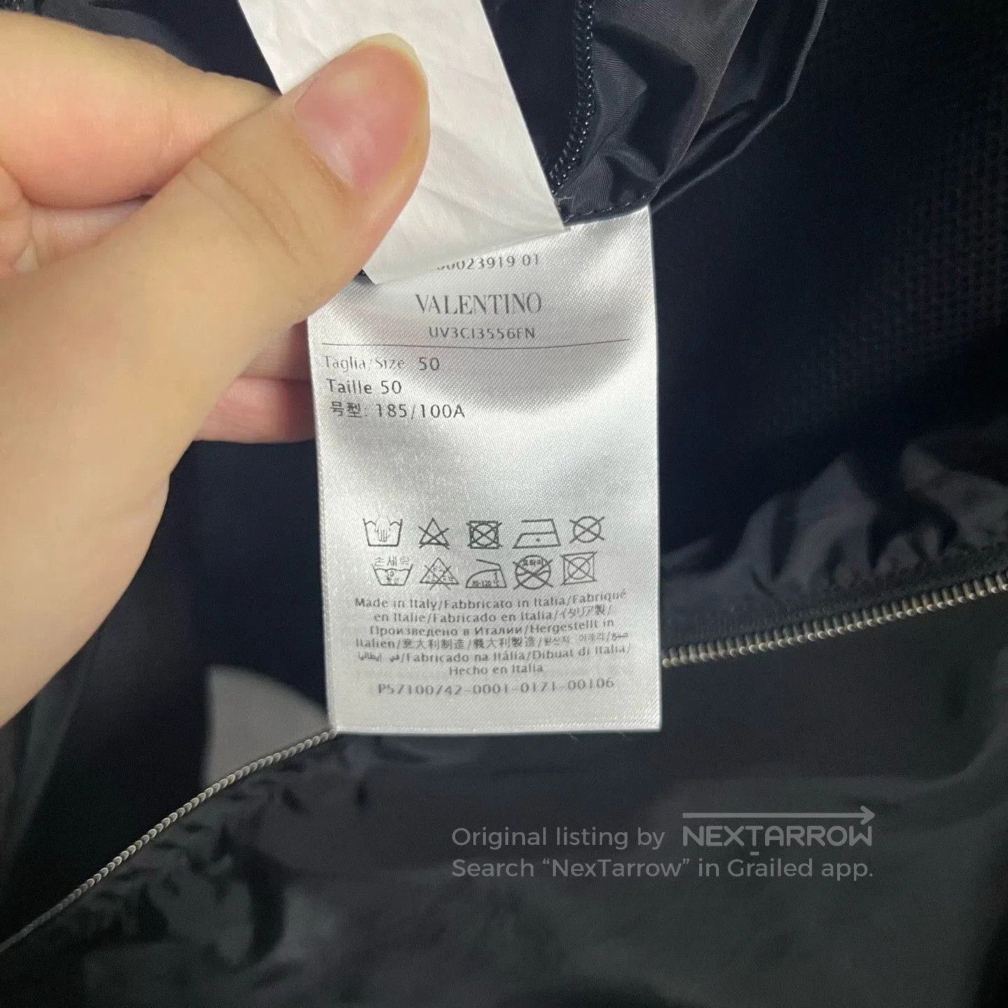 Valentino Valentino Black Letter Patch Hooded Jacket. Size US L / EU 52-54 / 3 - 4 Thumbnail