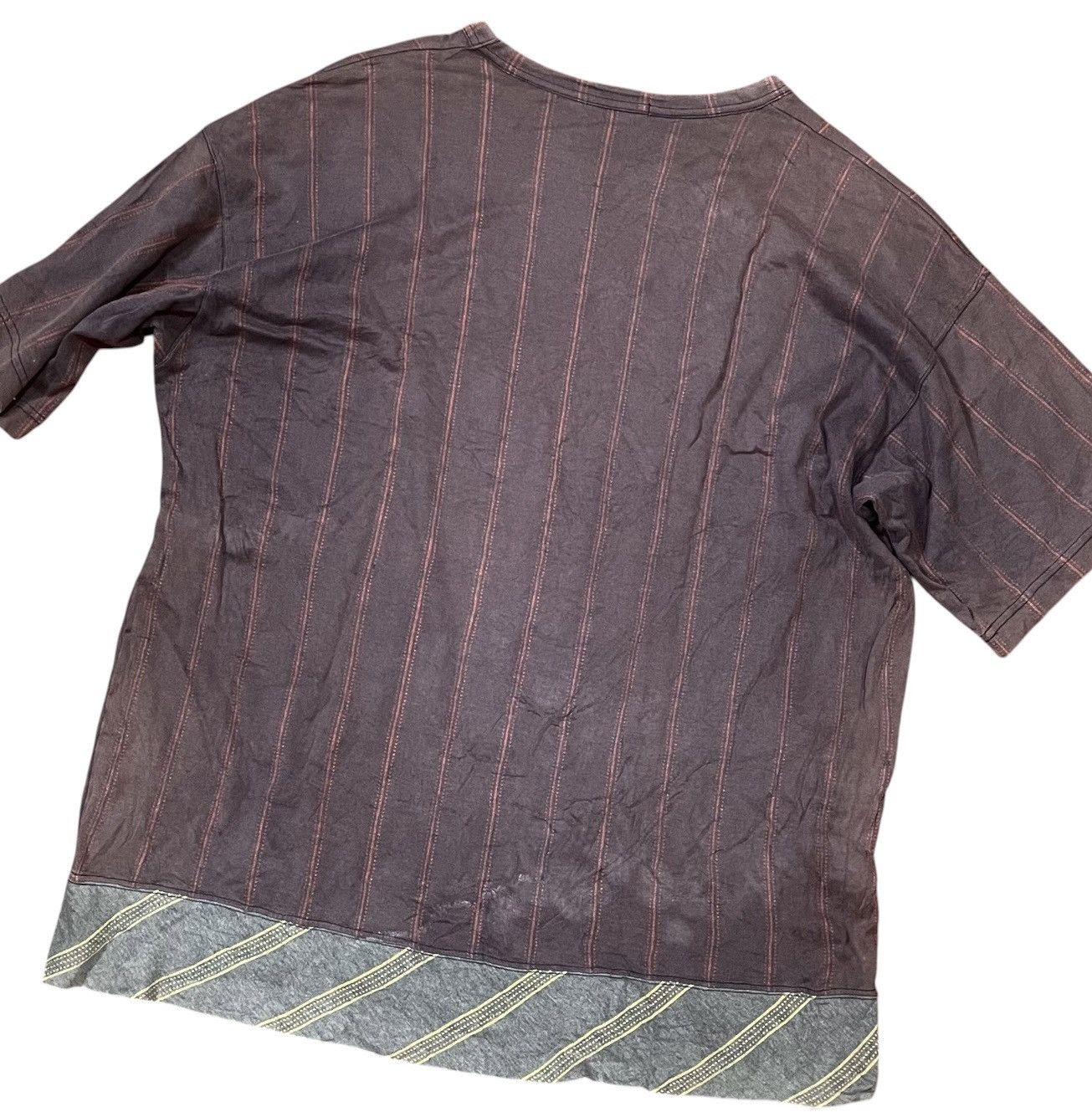 Comme des Garcons Vintage trashed cdg homme striped tee Size US M / EU 48-50 / 2 - 2 Thumbnail