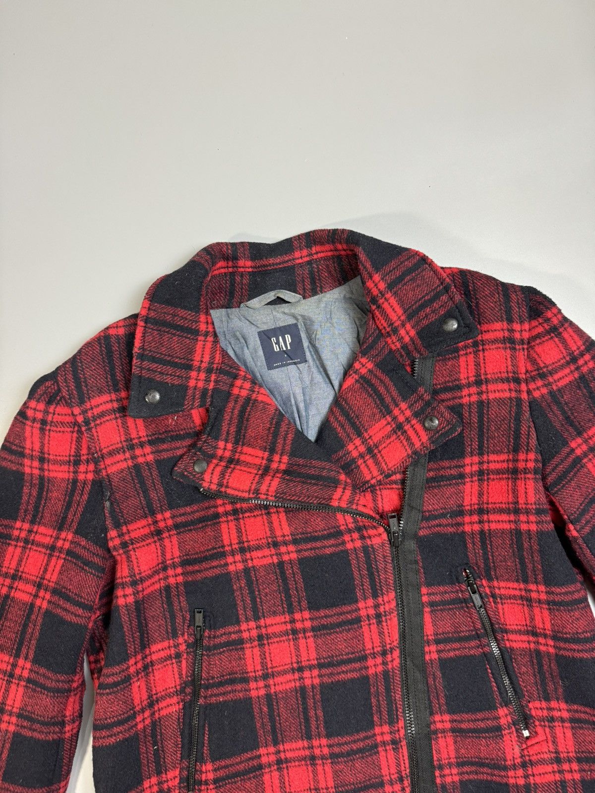 Gap 🔥Vintage 90s🔥 GAP Double Collar Wool Jacket Size L / US 10 / IT 46 - 4 Thumbnail