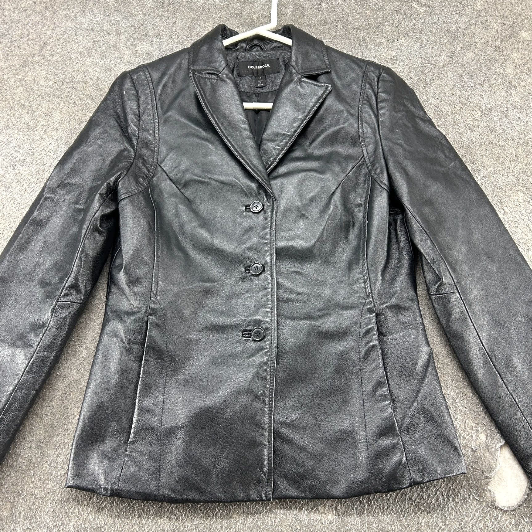 Vintage VINTAGE Colebrook Jacket Womens S Black Leather Bomber Zipper Motorcycle Biker Full Zip Winter Spring Fall Size S / US 4 / IT 40 - 4 Thumbnail