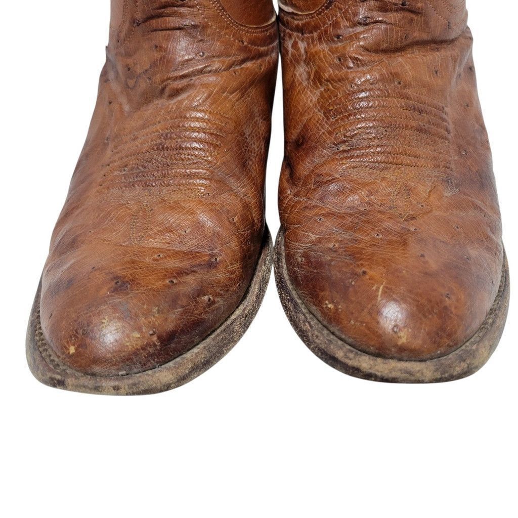 Ariat Ariat Brown Ostrich Leather Pointed Toe Boots 9D Men's Size US 9 / EU 42 - 7 Thumbnail