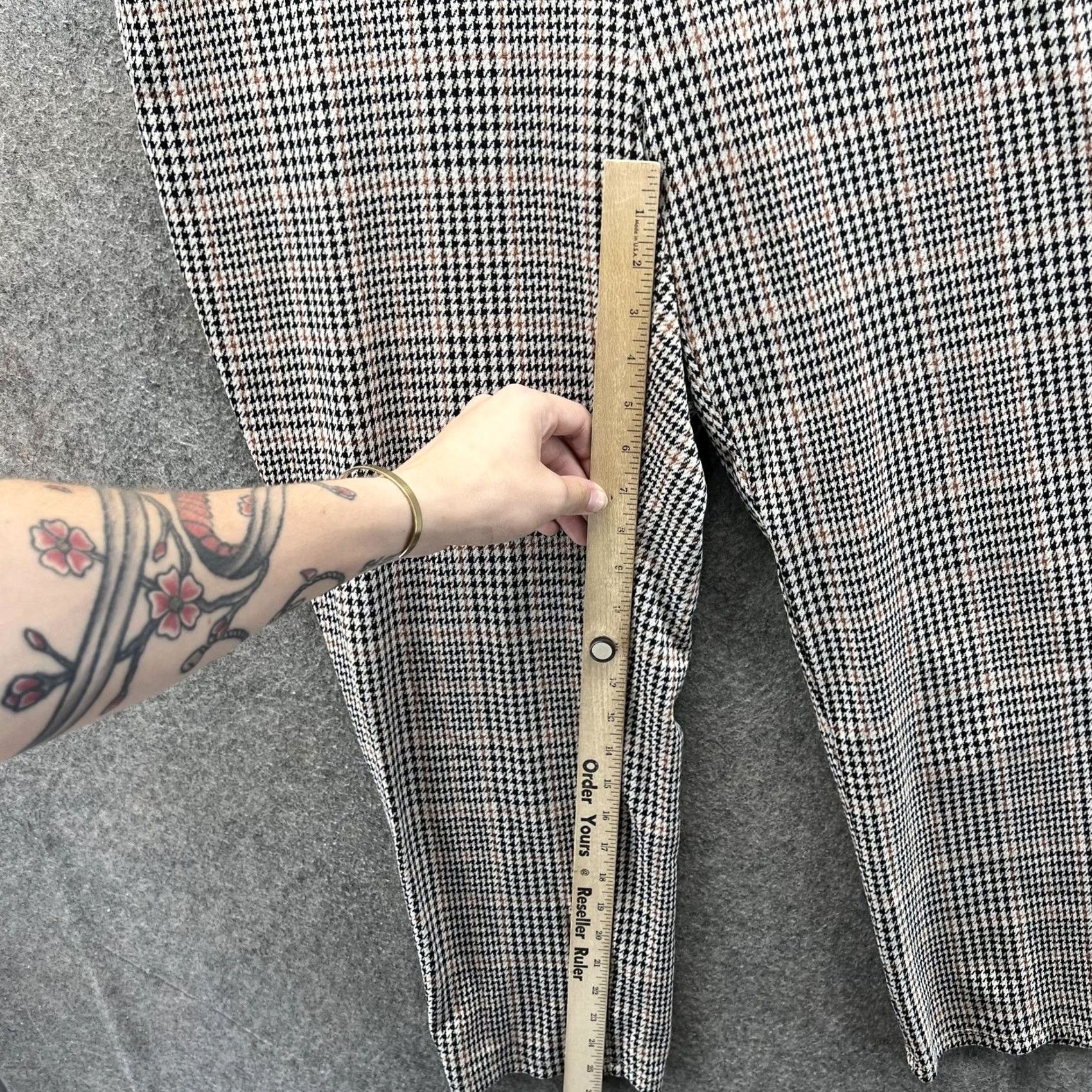 J. Jill J. Jill Pants Womens XL Petite Multicolor Check Cropped Tapered Pull On Knit Wearever Collection Pockets Elastic Waist Size 40" / US 18 - 3 Thumbnail