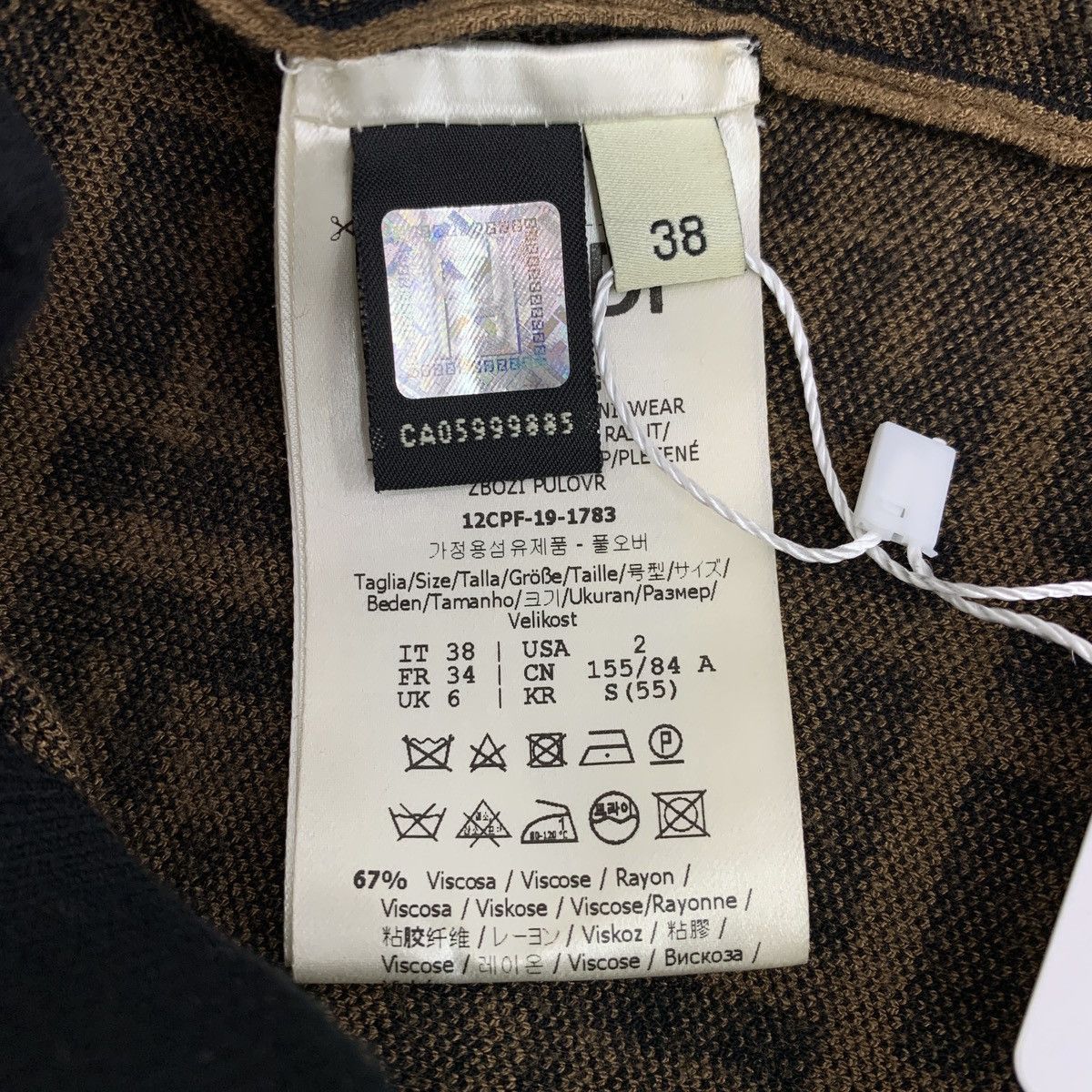 Fendi Fendi Dark Brown Logo Letters All Over Printed T-Shirt Size XS / US 0-2 / IT 36-38 - 6 Thumbnail