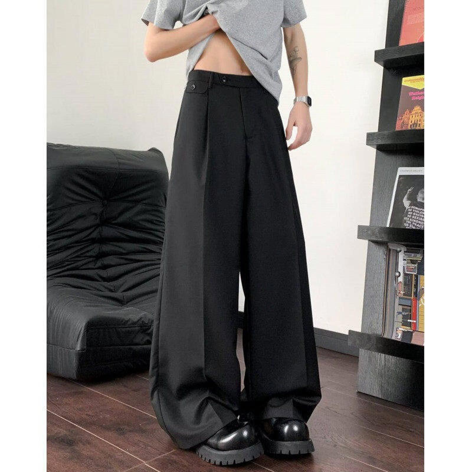 Vintage Baggy Black Wide-Leg Pants / Trousers Size US 32 / EU 48 - 5 Thumbnail