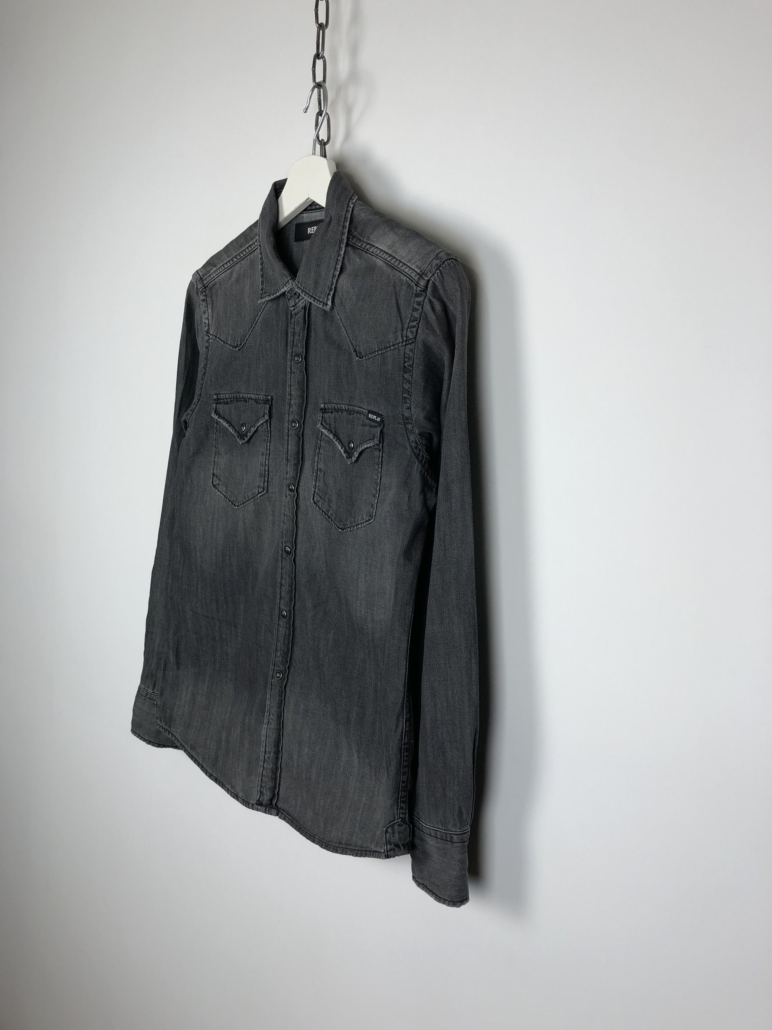Replay Replay Gray Denim Shirt size S Size US S / EU 44-46 / 1 - 6 Thumbnail