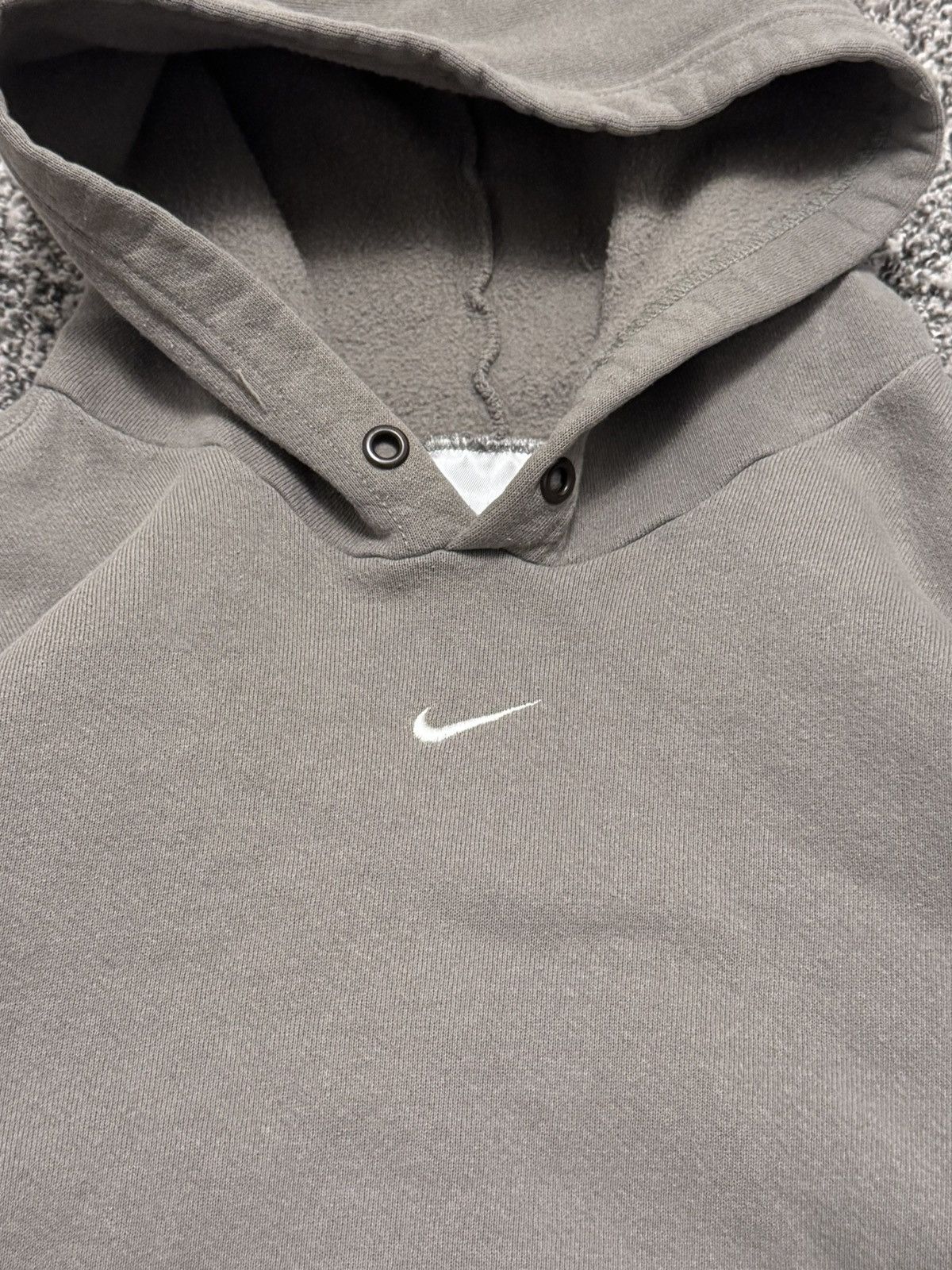 Nike VINTAGE 90s Nike Center Swoosh Light Green Oversized Hoodie Size US XL / EU 56 / 4 - 3 Thumbnail