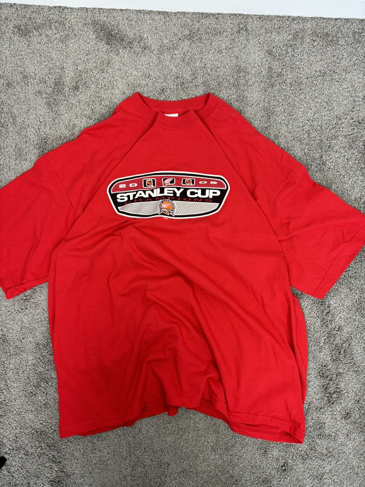 NHL × Vintage Vintage red wings 2002 stanley cup champions tshirt Size US XXL / EU 58 / 5 - 1 Thumbnail