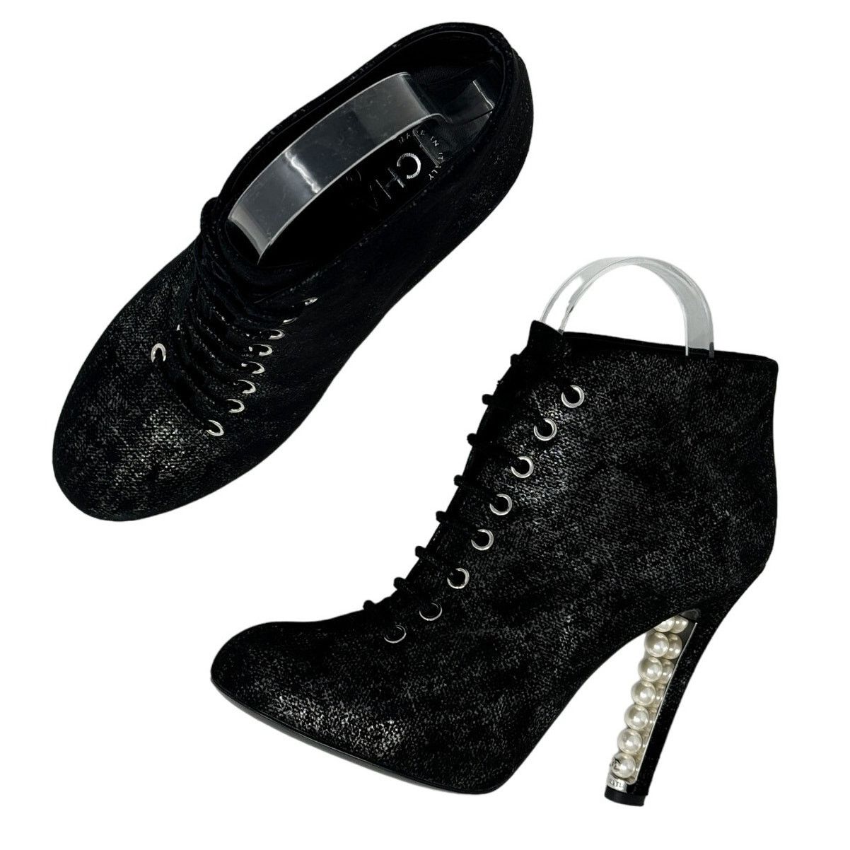 Chanel Chanel Pearl Heel CC logo Victorian Ankle Boots size 38 Size US 8 / IT 38 - 15 Thumbnail