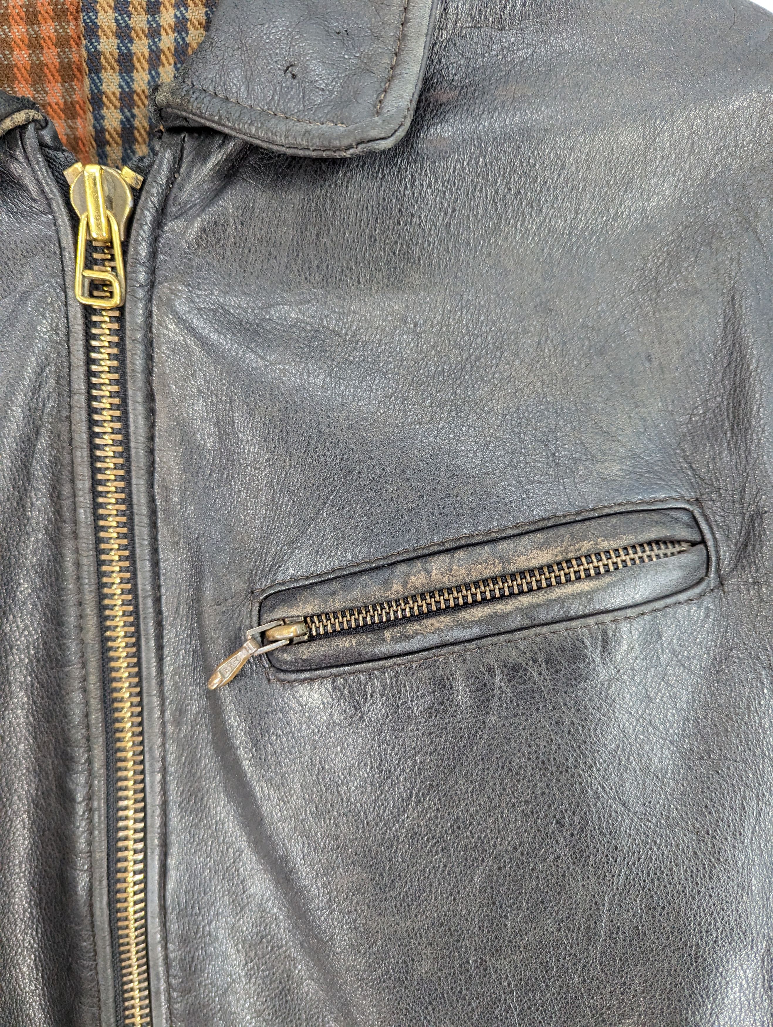 Vintage 🔥Vintage Unbrand Distressed Leather Jacket Ramones Size US S / EU 44-46 / 1 - 10 Thumbnail