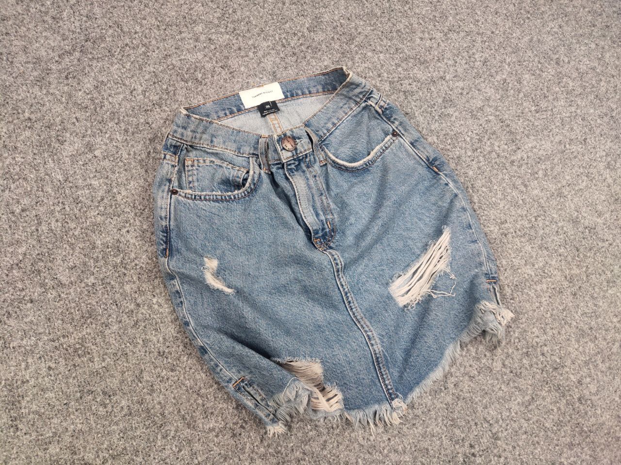 Current/Elliot Current Elliott Design mini Distressed denim Blue Skirt Size 25" / US 0 / IT 36 - 4 Thumbnail